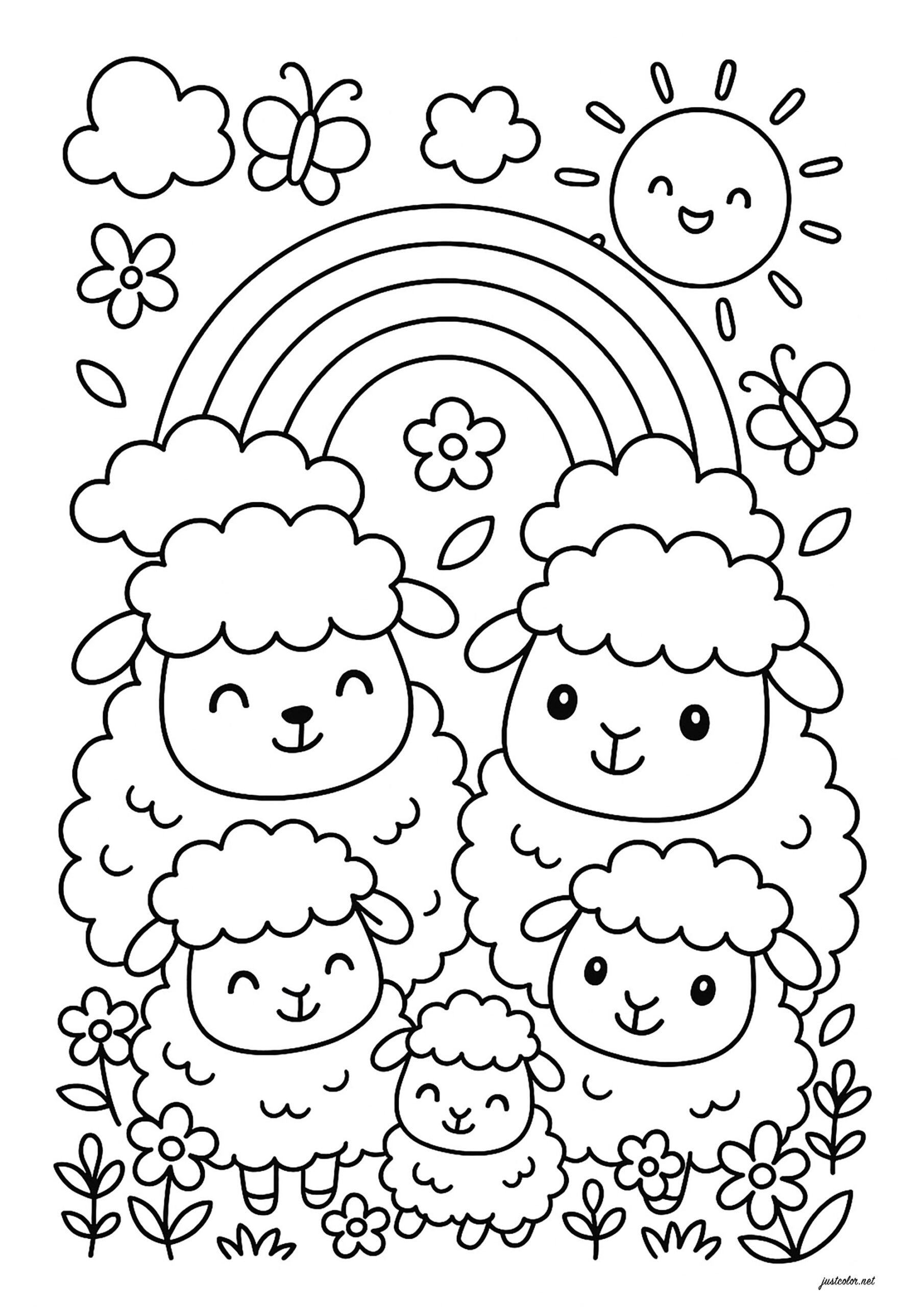Lamb Coloring Sheets Printable