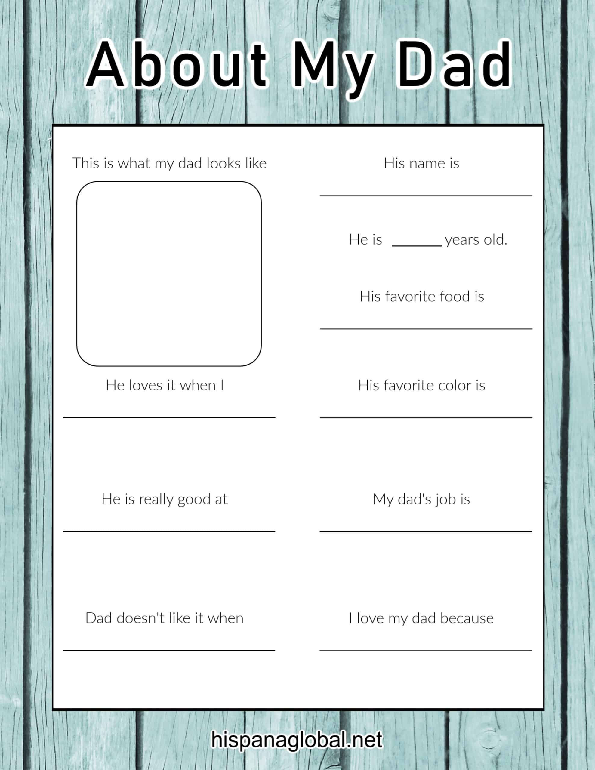 Father's Day Printable Sheets