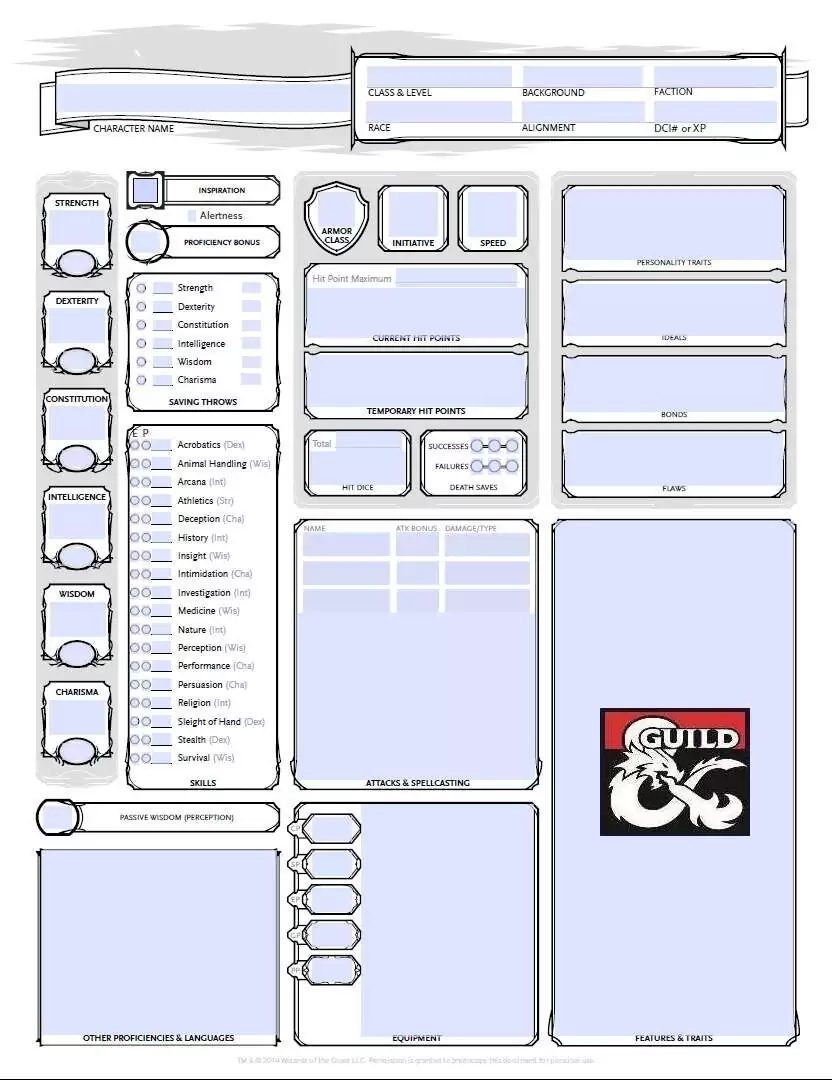 D D 5E Character Sheet editable fillable PDF Printer Friendly Auto Calculates Bonuses Dungeon Masters Guild Pathfinder Infinite D D 5E Character Sheet editable fillable PDF Printer Friendly Auto Calculates Bonuses Dungeon Masters Guild Pathfinder Infinite