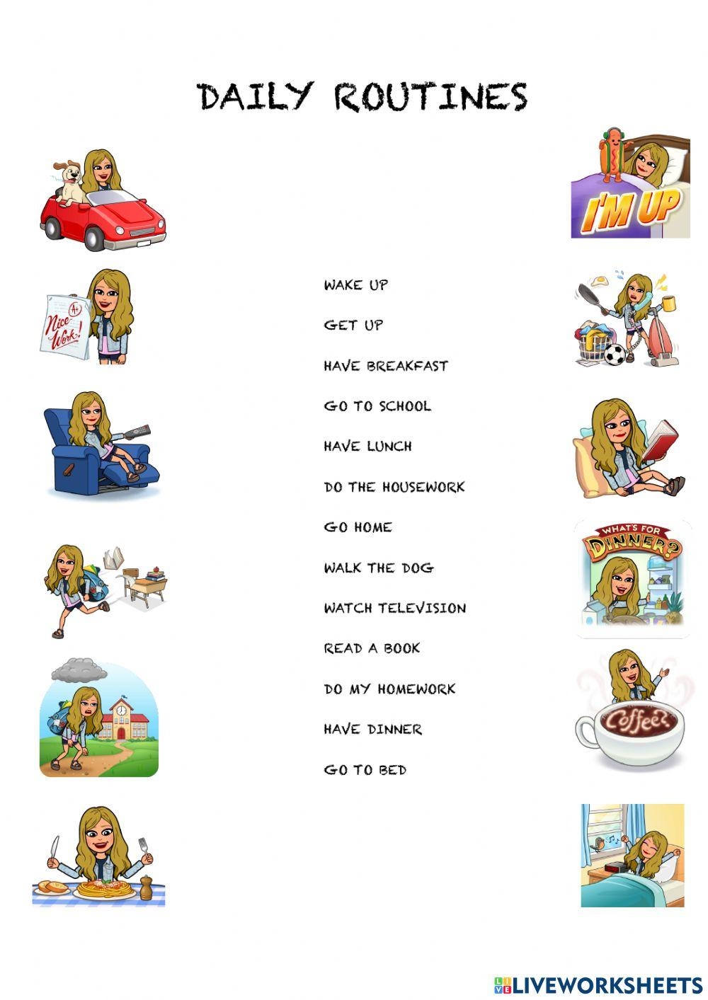 Daily Routines Printable Worksheets