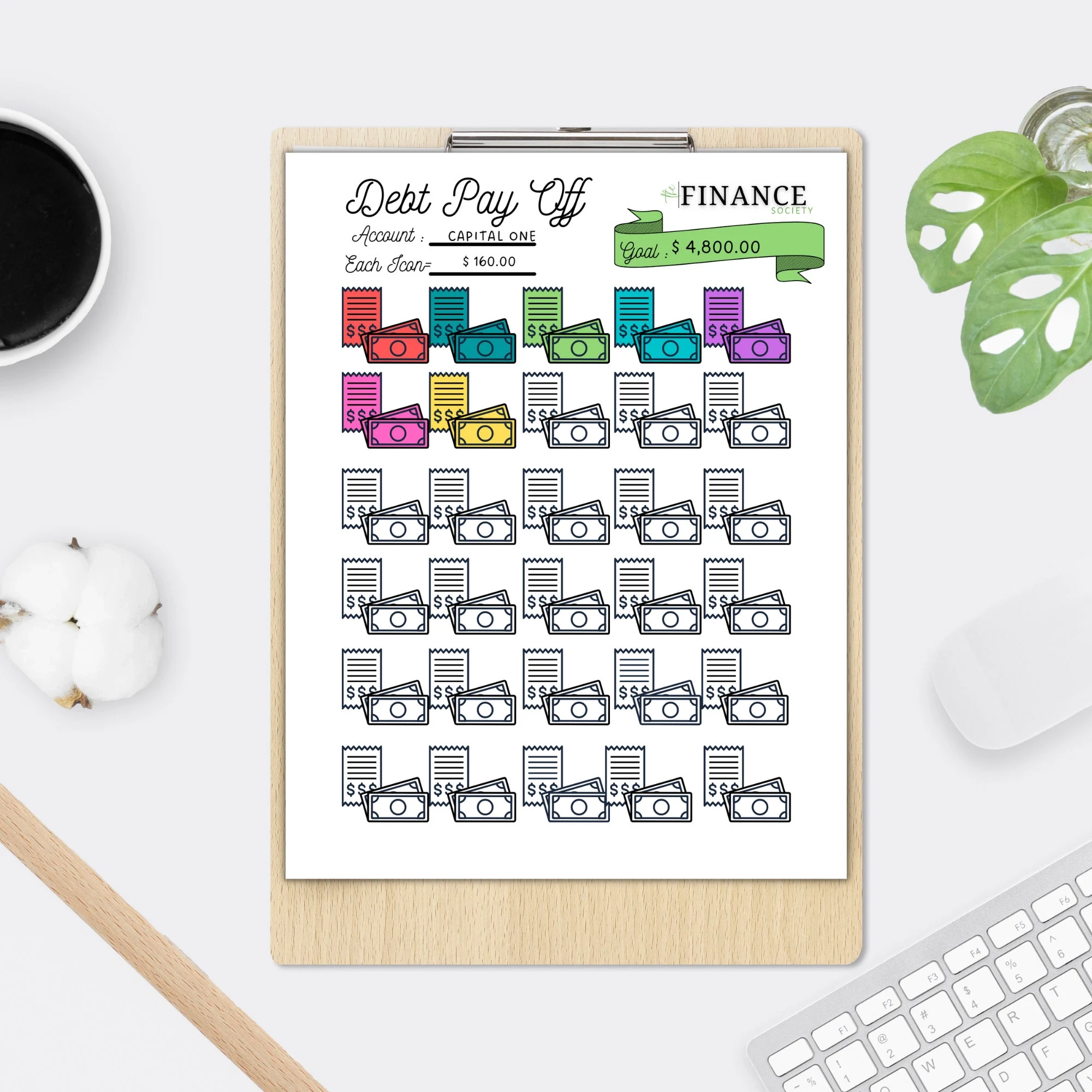 Debt Payoff Coloring Sheet Printable Coloring Sheet Debt Free Challenge Printable Debt Payoff Etsy