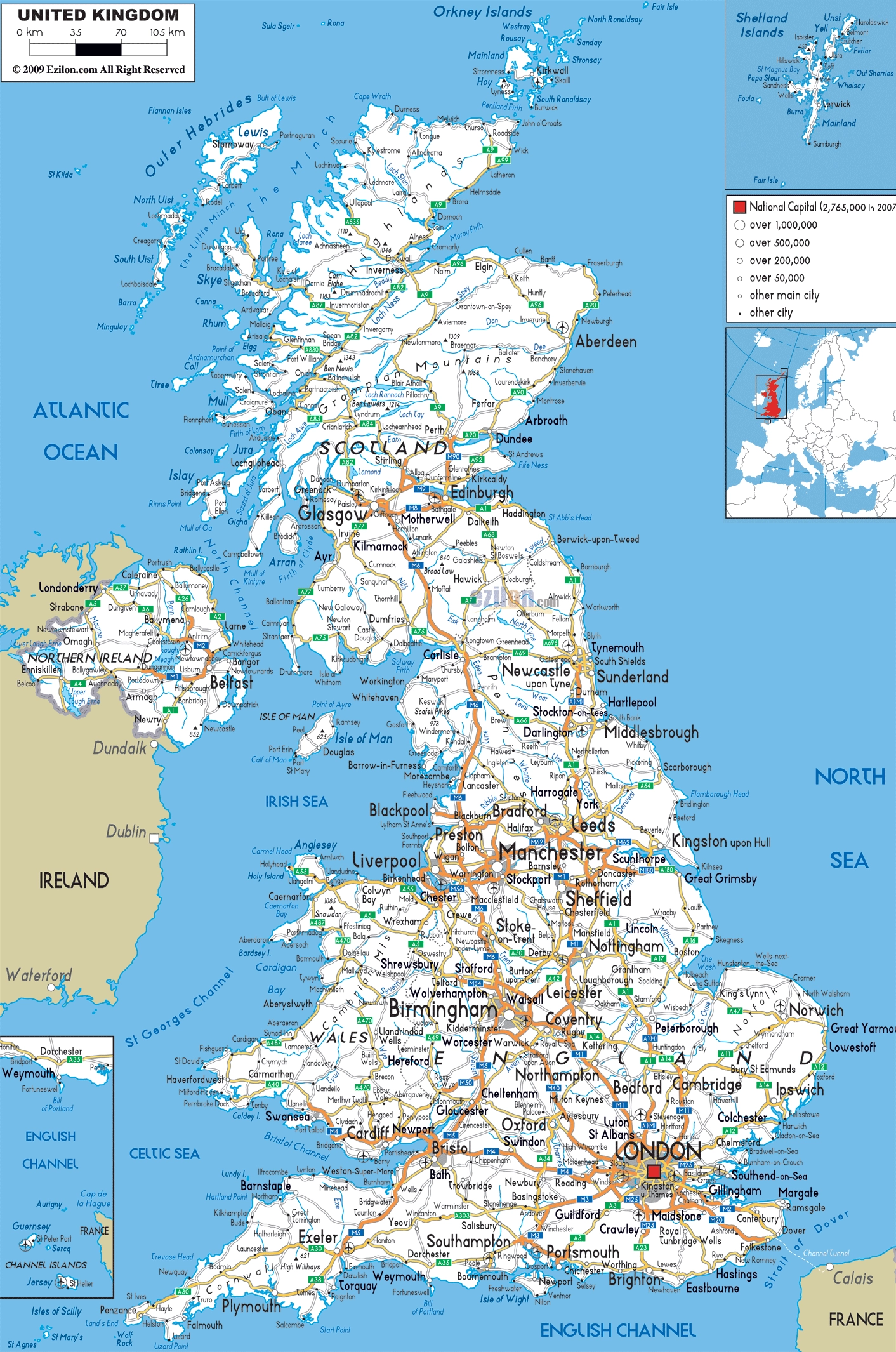 Printable Map Of England Pdf