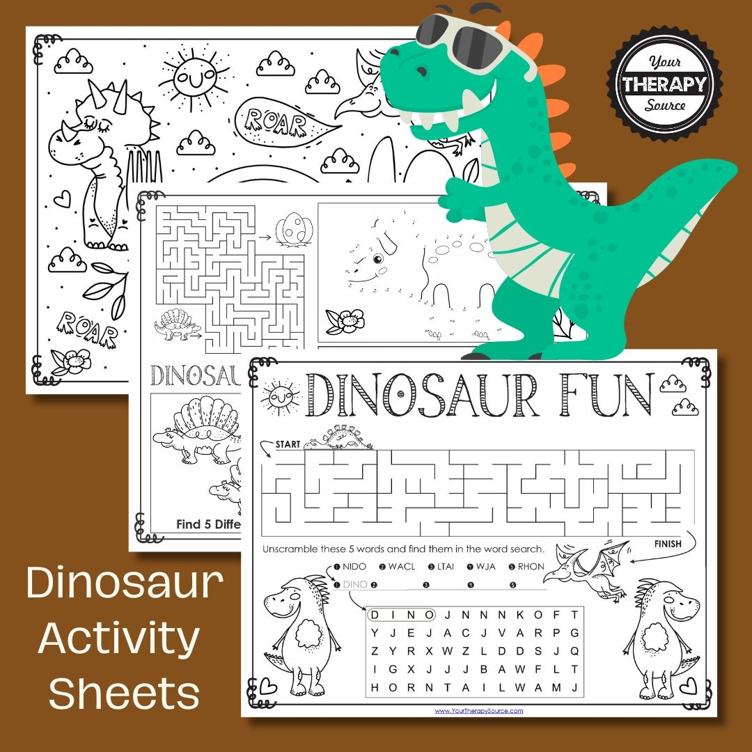 Dinosaur Activity Sheets Free Printables For Kids Your Therapy Source Dinosaur Activity Sheets Free Printables For Kids Your Therapy Source