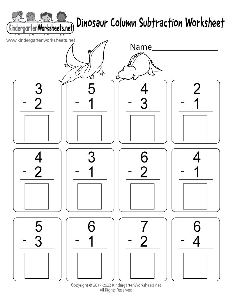 Free Printable Kindergarten Math Worksheets Subtraction