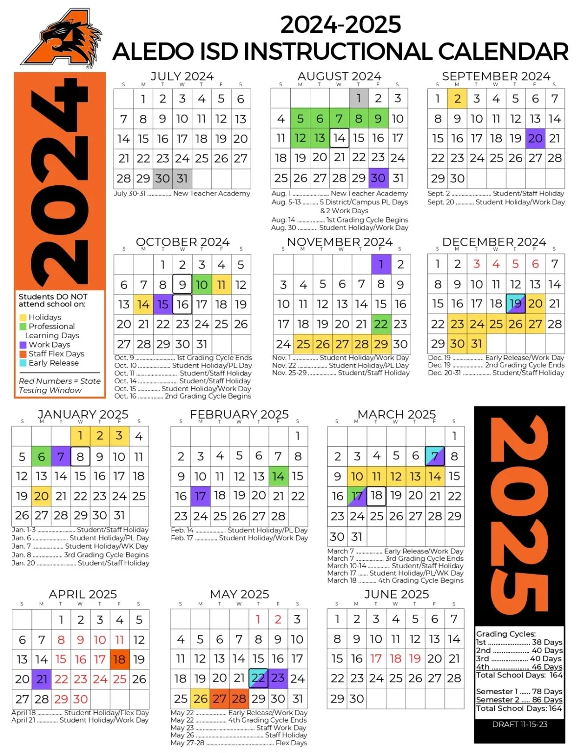 District 87 Calendar 24 25 Printable