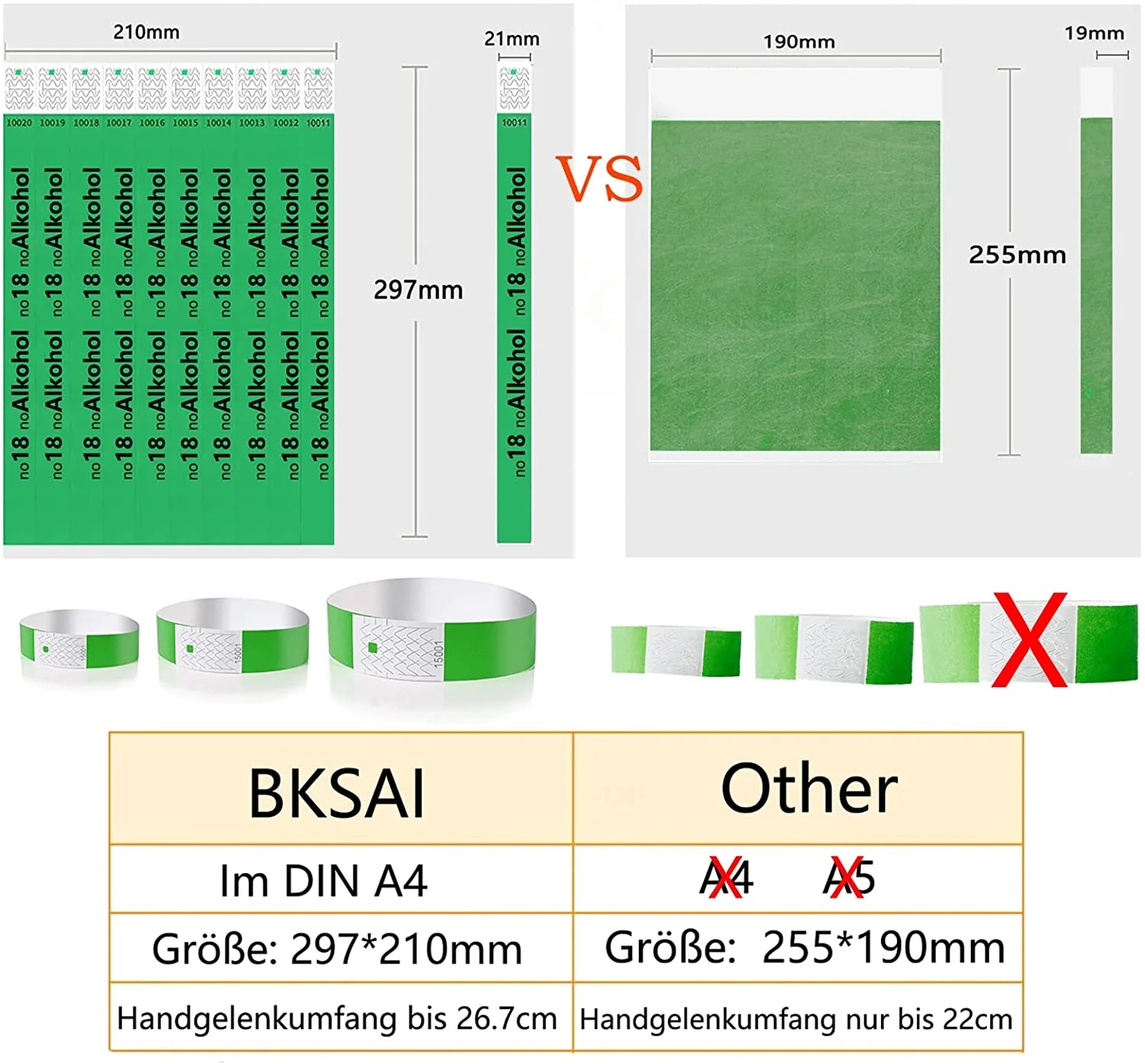Printable Tyvek Wristband Sheets