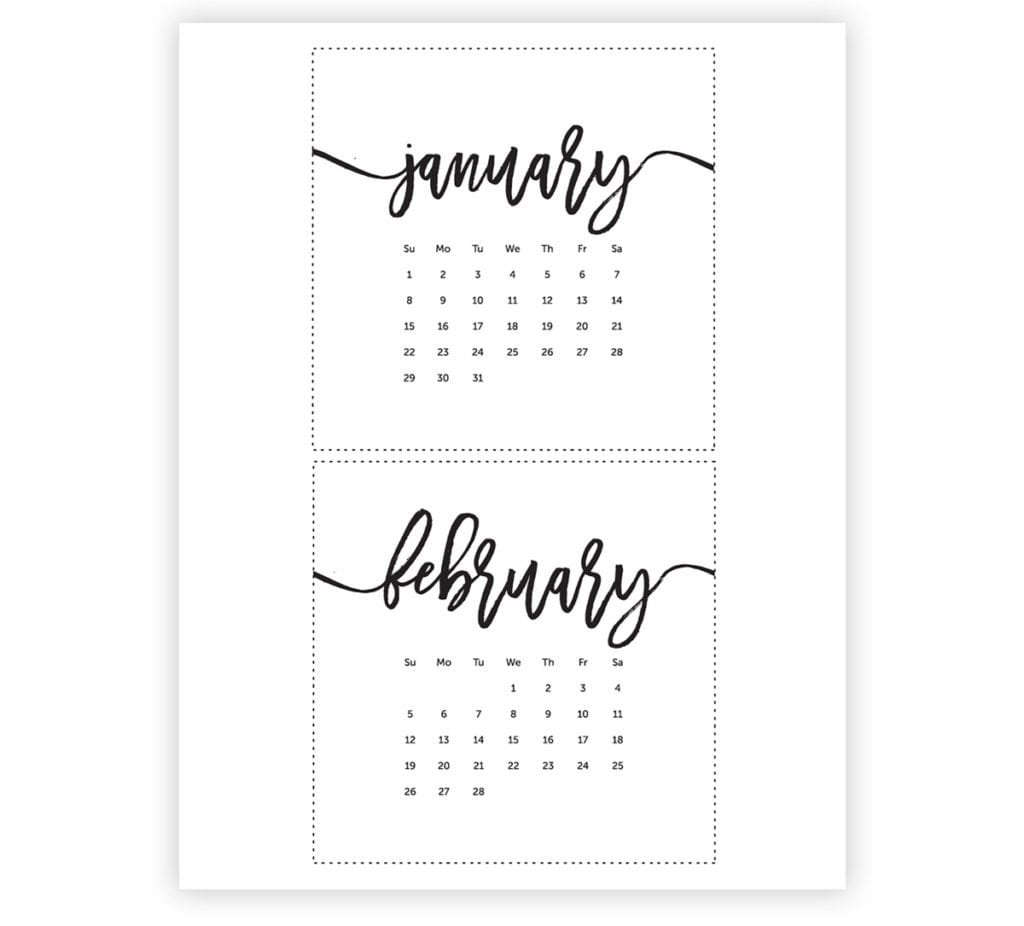 Printable Diy Calendar
