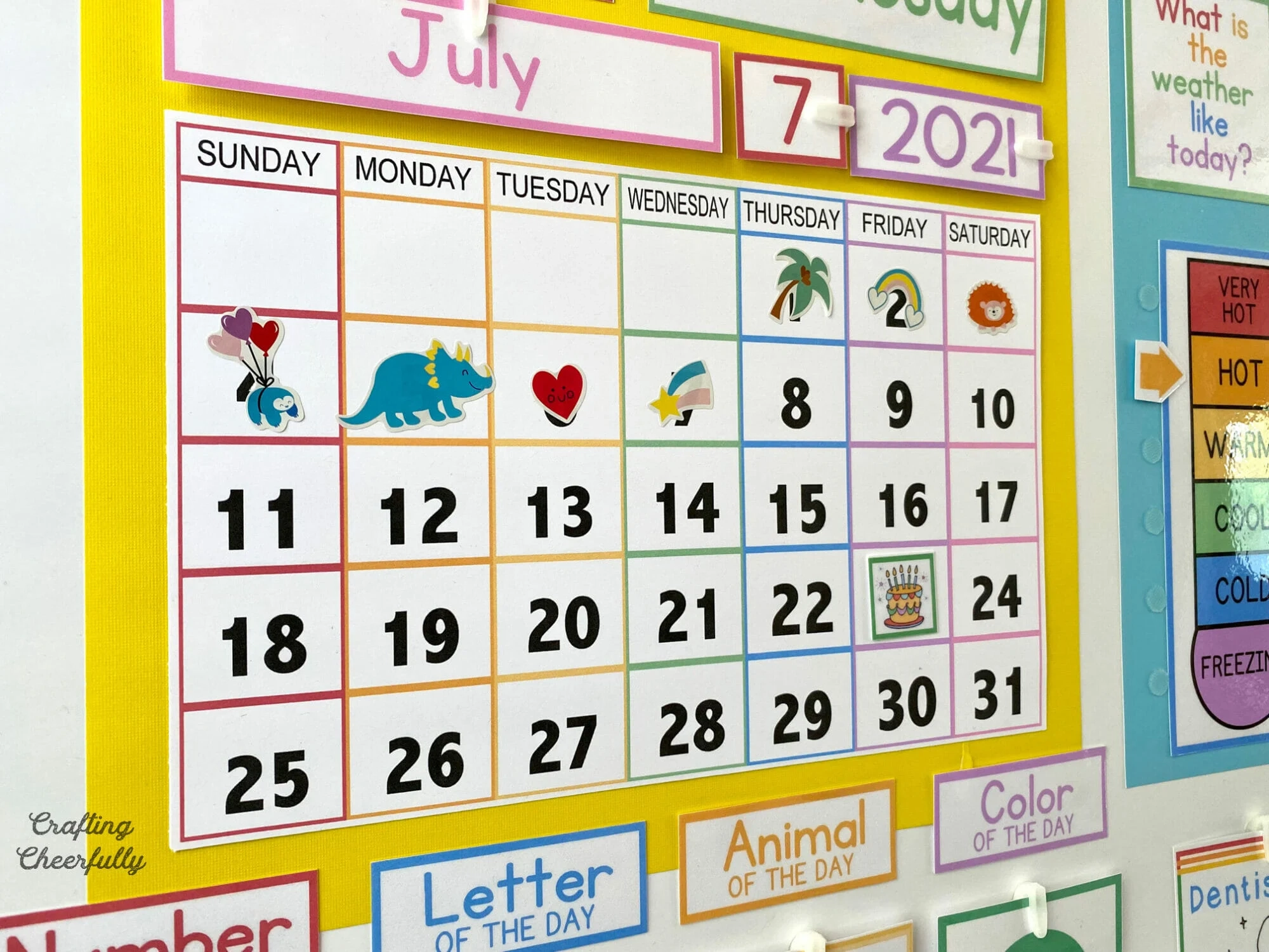 Calendar Preschool Printables