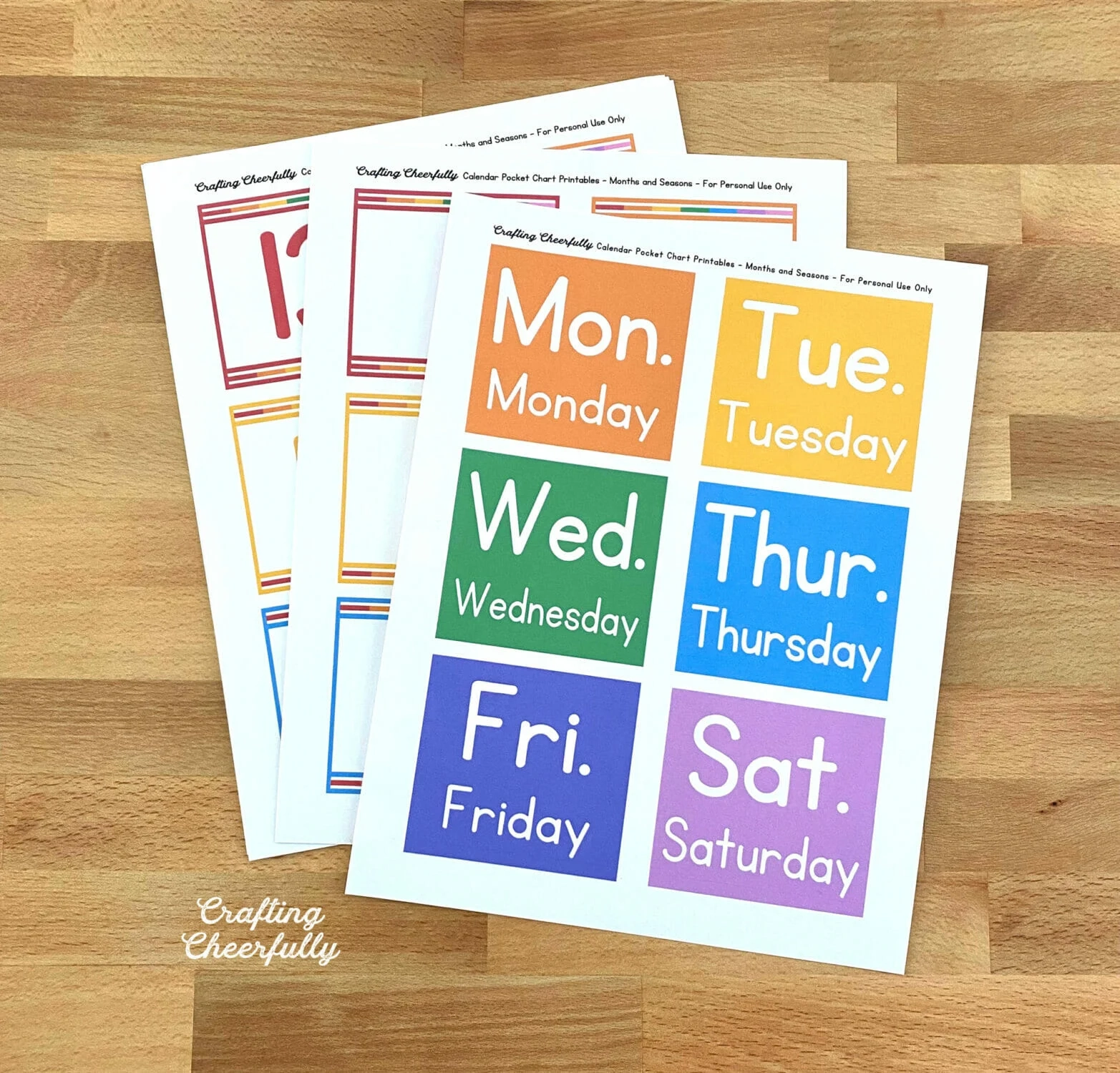 Free Pocket Calendar Printable