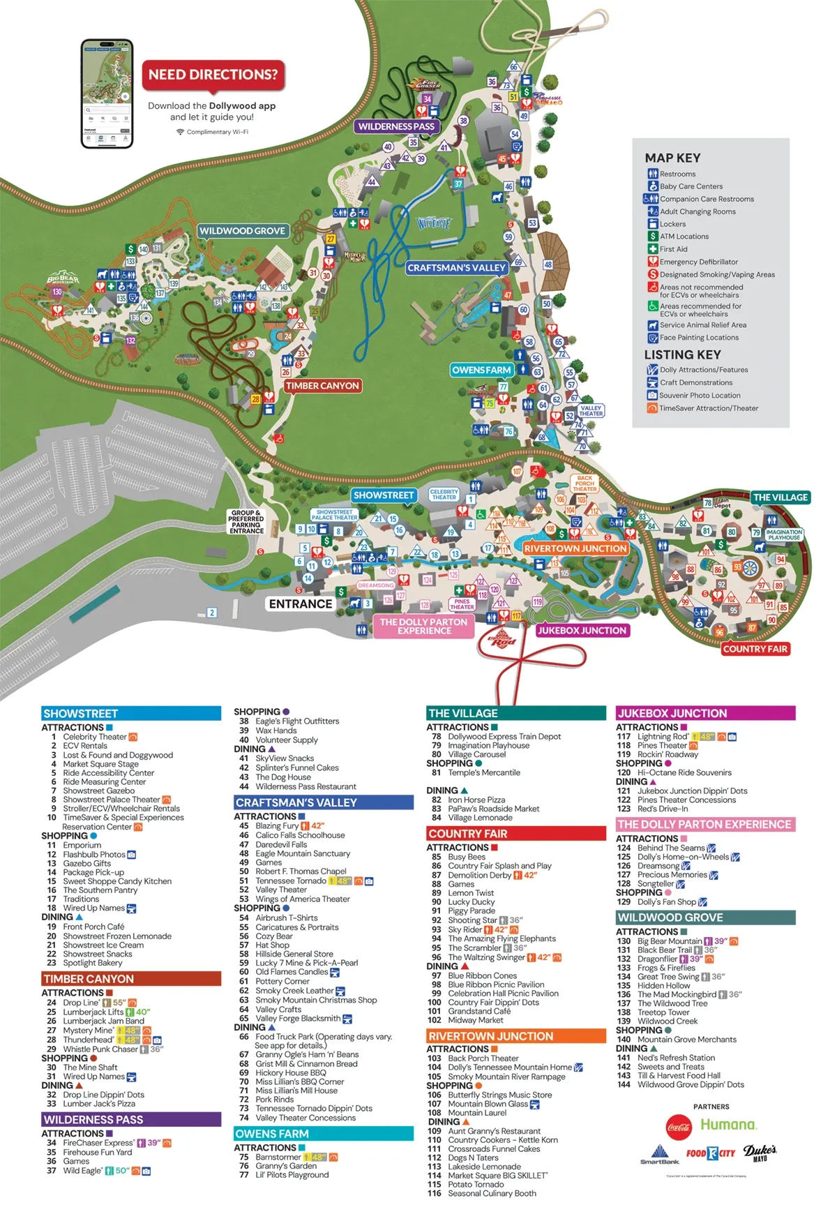 Printable Dollywood Map