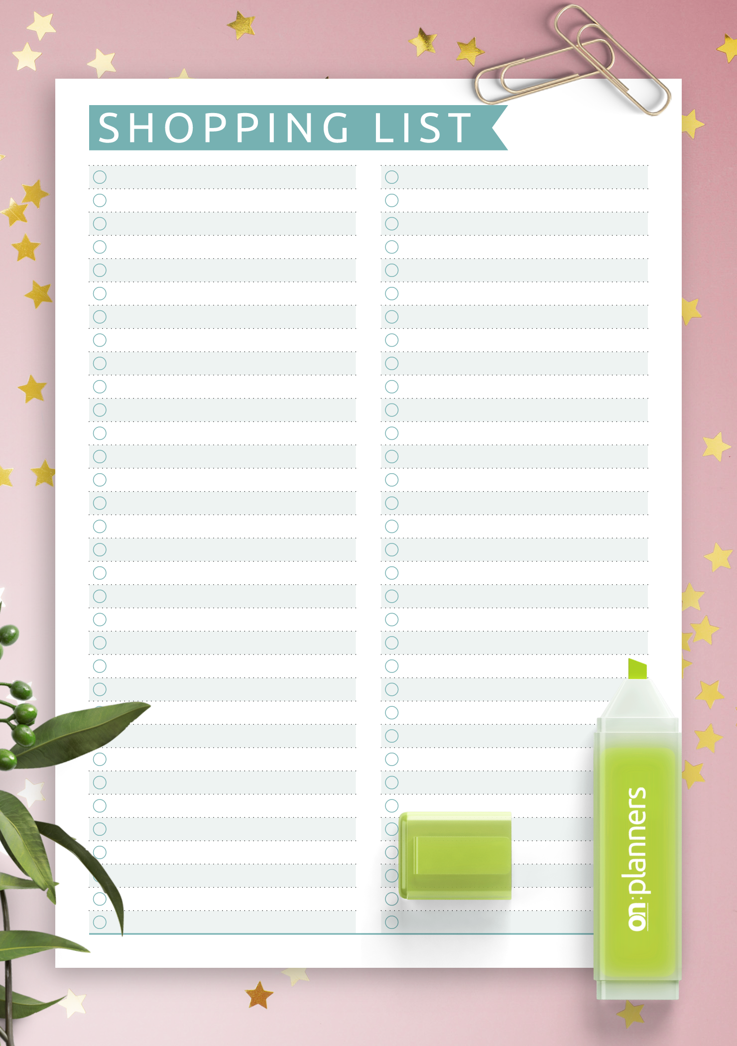 Printable Shopping List Worksheet Printable Shopping List Worksheet