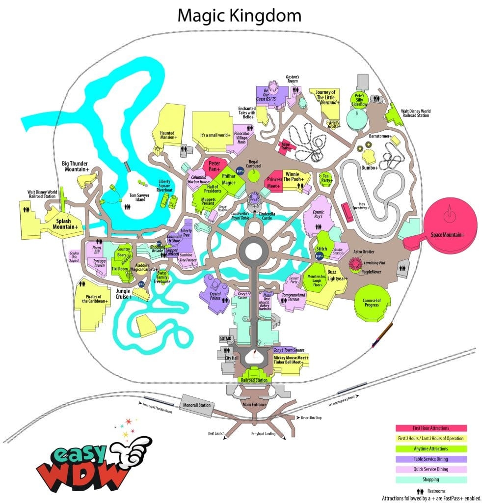Printable Map Of Magic Kingdom Orlando