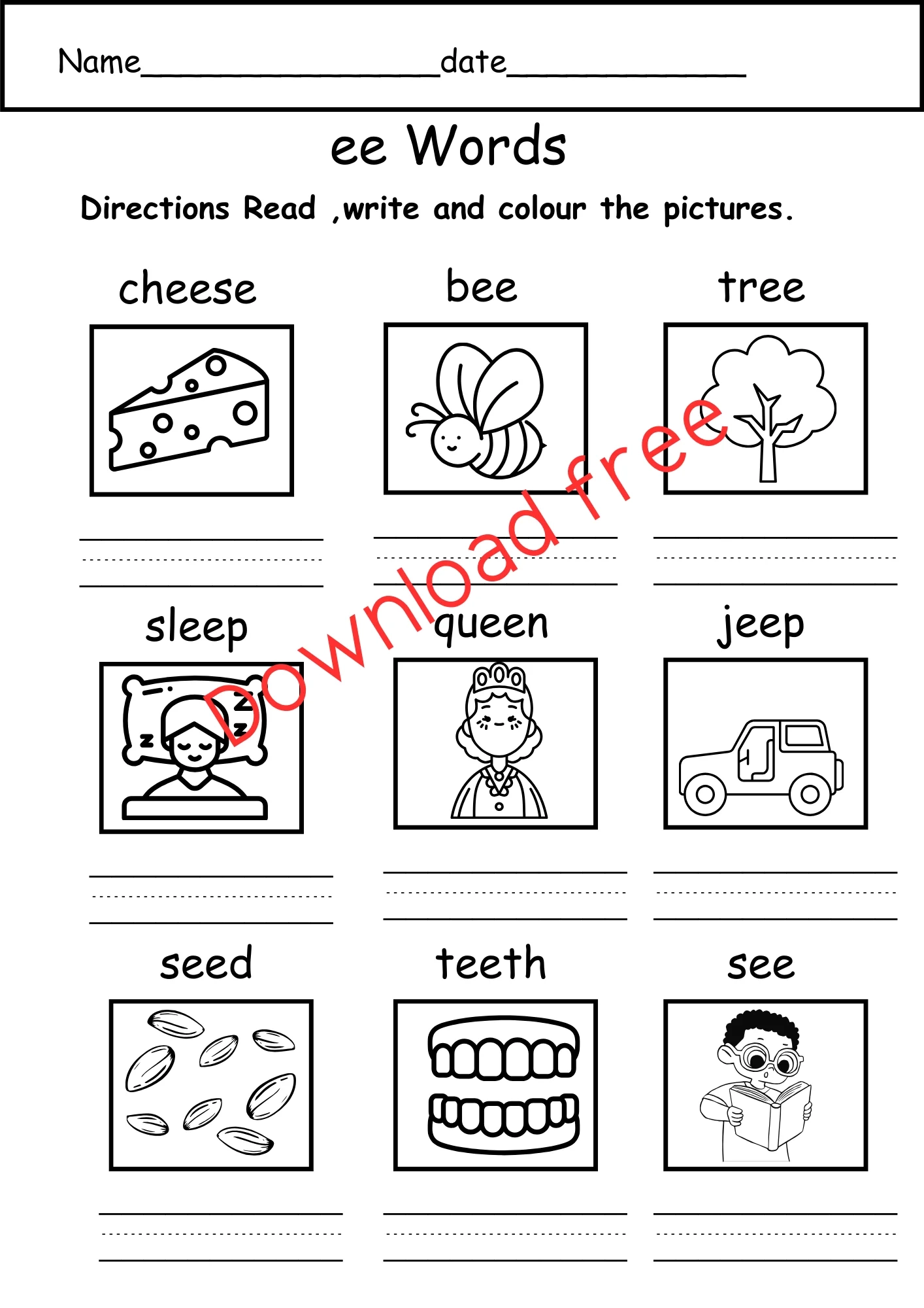 Printable Ee Worksheets