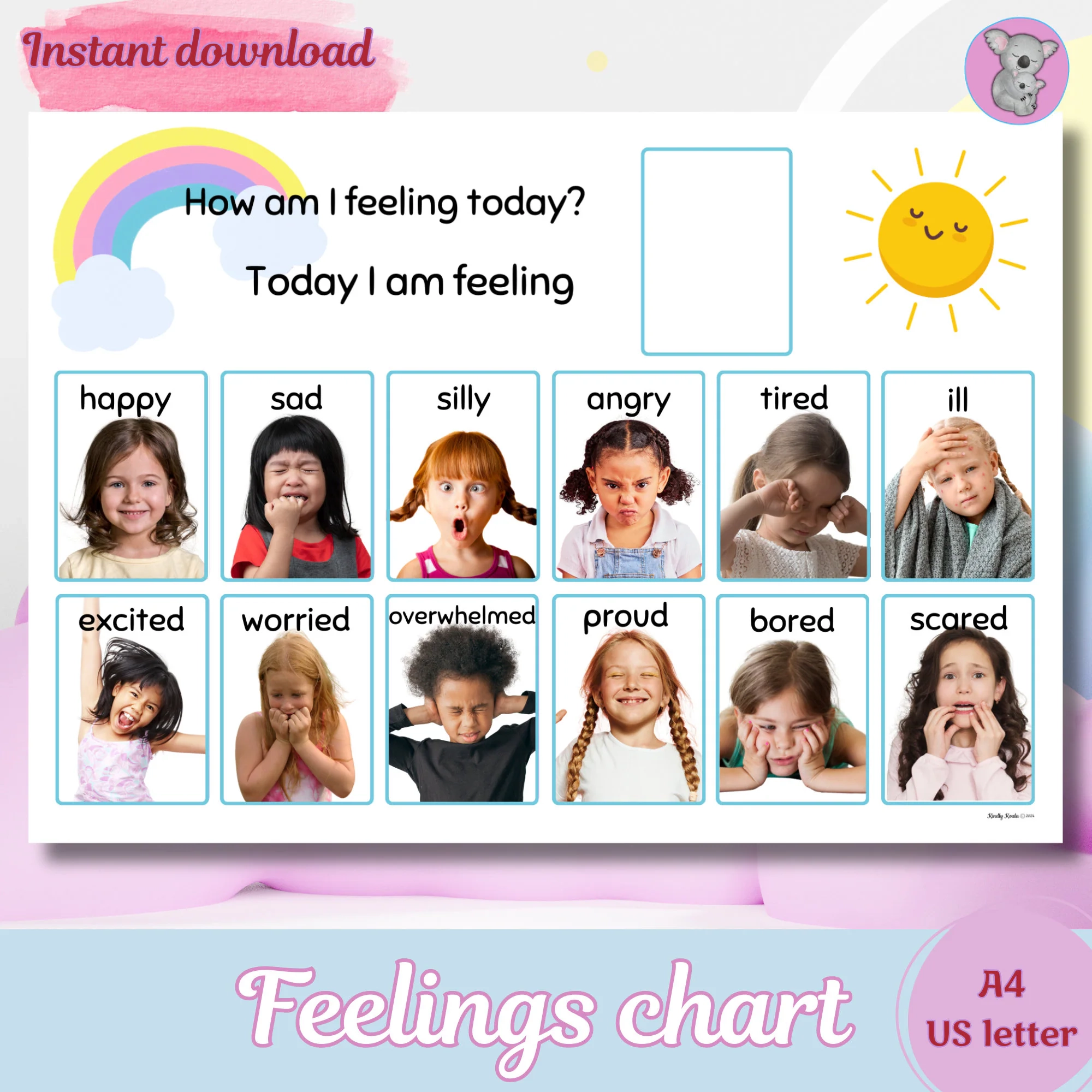 Printable Emotion Chart For Autism
