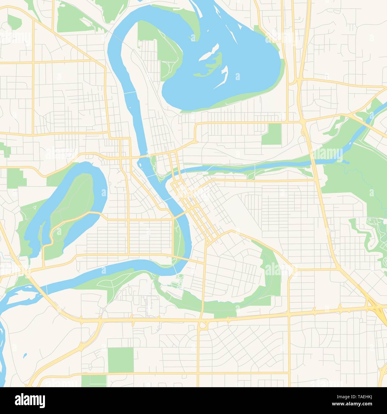 Empty Vector Map Of Eau Claire Wisconsin USA Printable Road Map Created In Classic Web Colors For Infographic Backgrounds Stock Vector Image Art Alamy