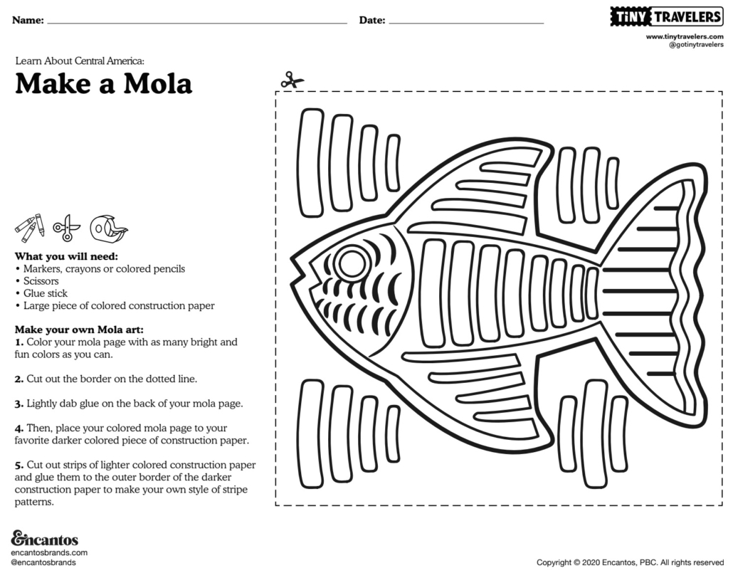 Printable Mola Coloring Sheets