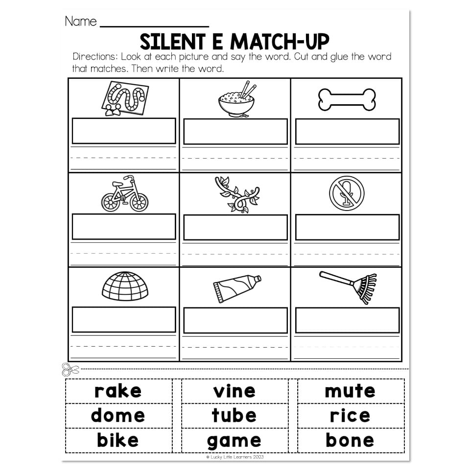 Free Printable Silent E Worksheets Free Printable Silent E Worksheets