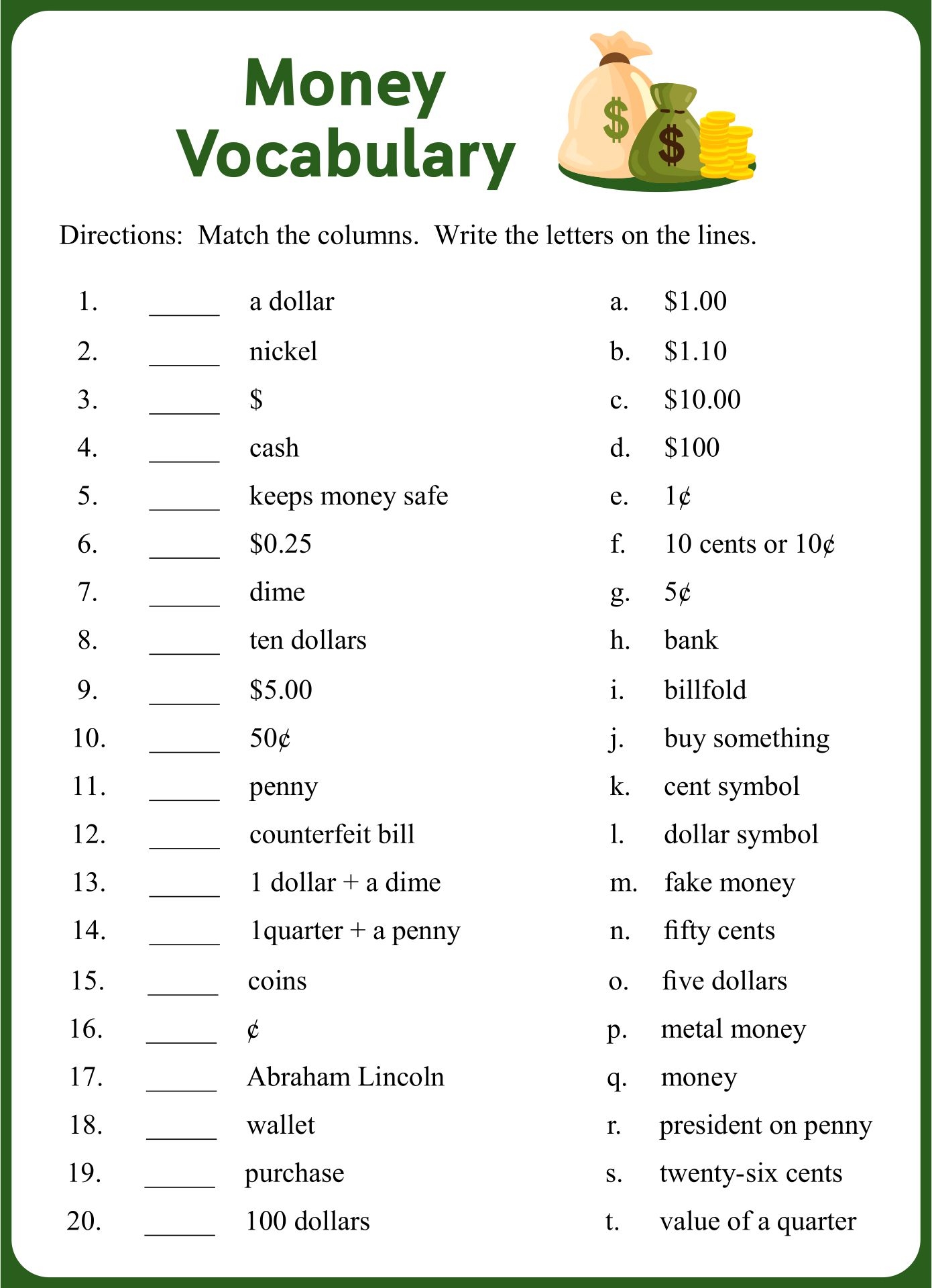 Printable English Worksheets For Beginners Adults