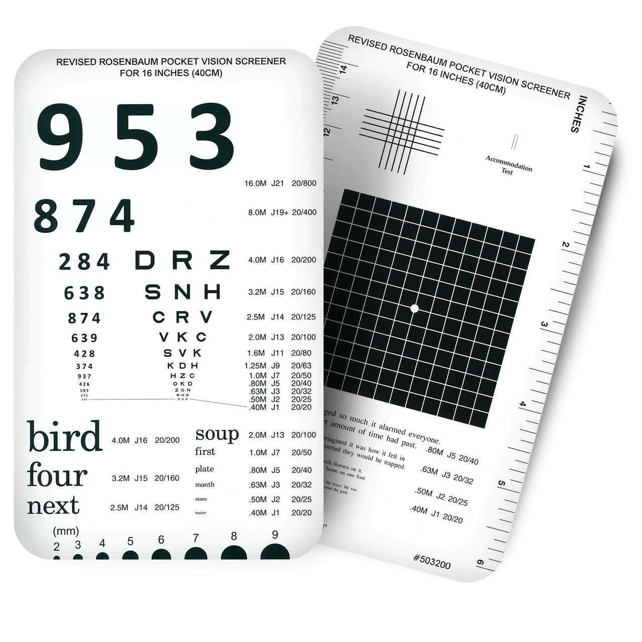 Pocket Eye Chart Printable
