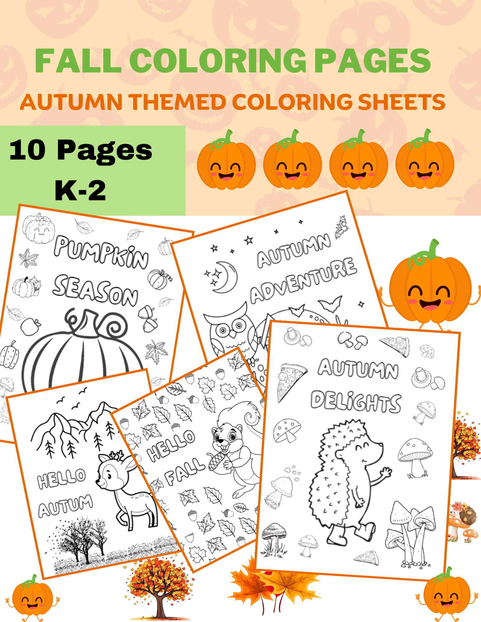 Fall Coloring Sheets Printable