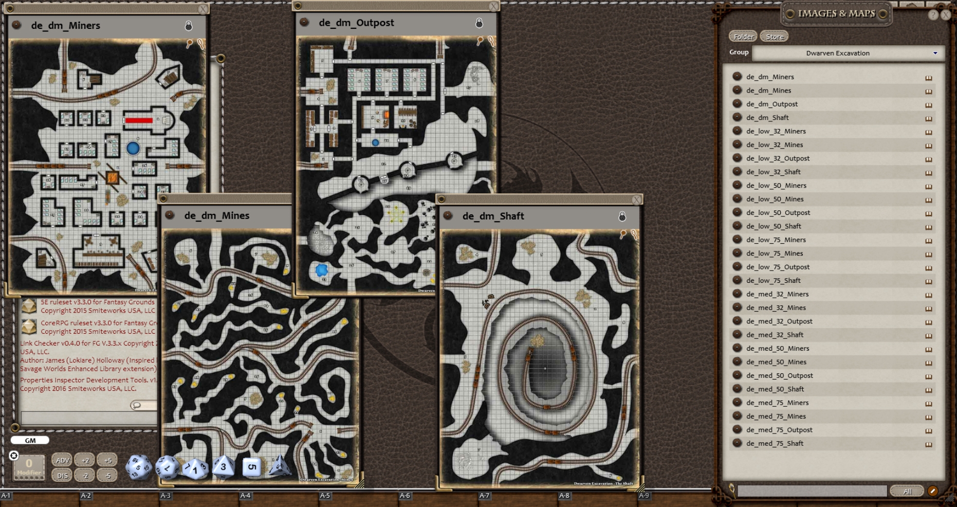 Fantasy Grounds 0one s Colorprints 7 Dwarven Excavation Map Pack On Steam