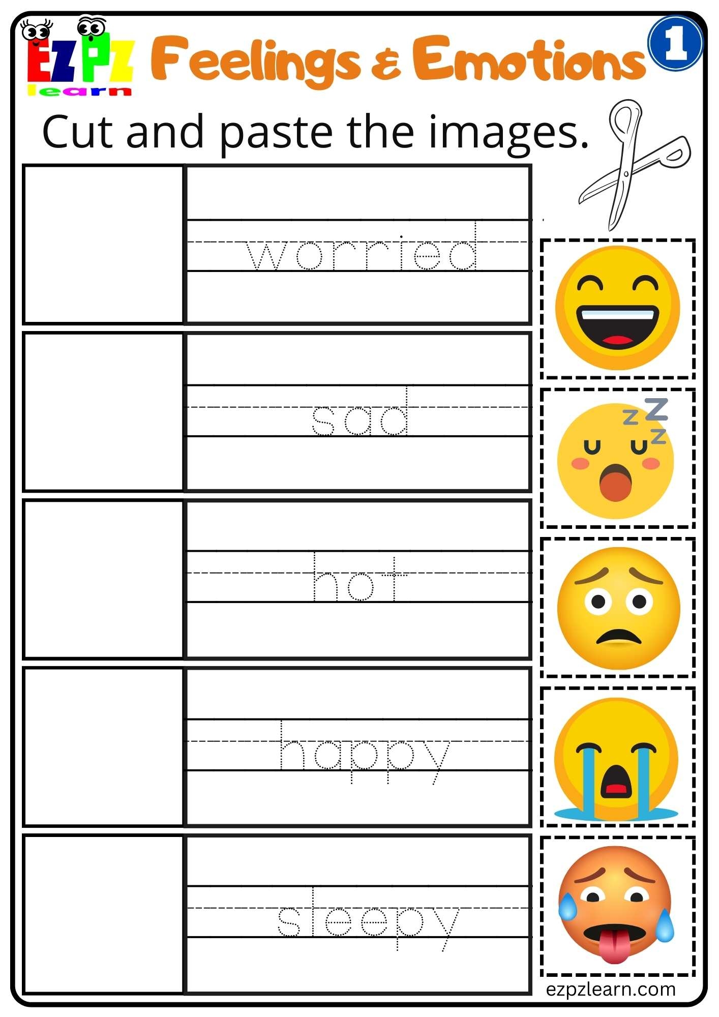 Free Printable Feelings Worksheets