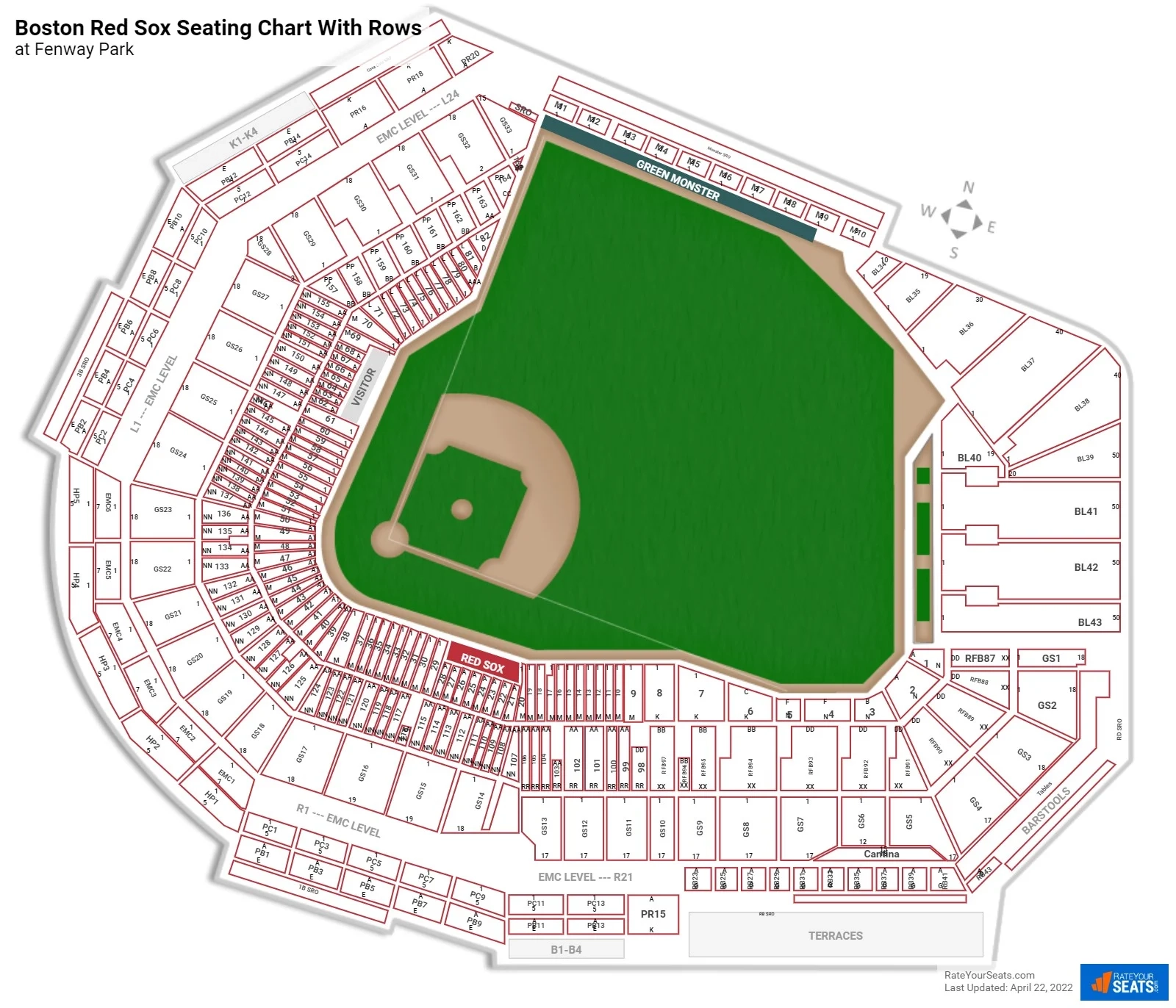 Fenway Park Seating Charts RateYourSeats Fenway Park Seating Charts RateYourSeats