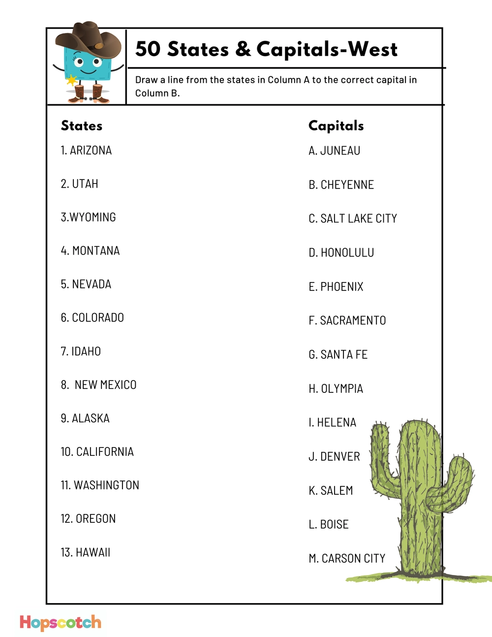 States Printable Worksheets States Printable Worksheets