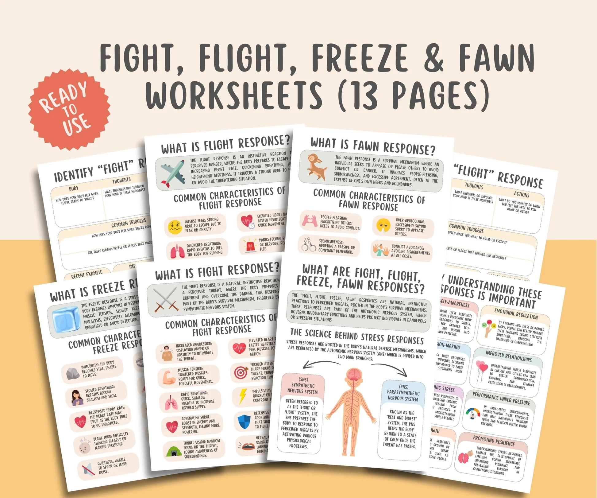Fight Flight Freeze Fawn Trauma Responses Worksheets MindSpace Fight Flight Freeze Fawn Trauma Responses Worksheets MindSpace