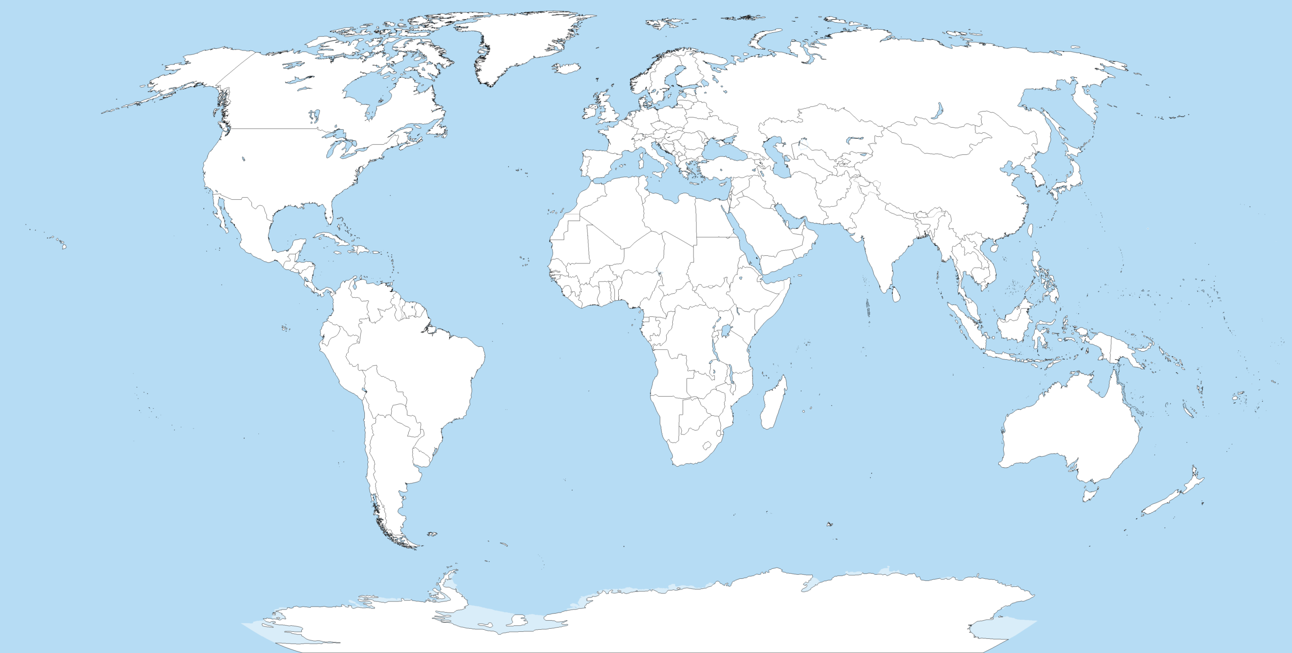 Blank World Map Printable