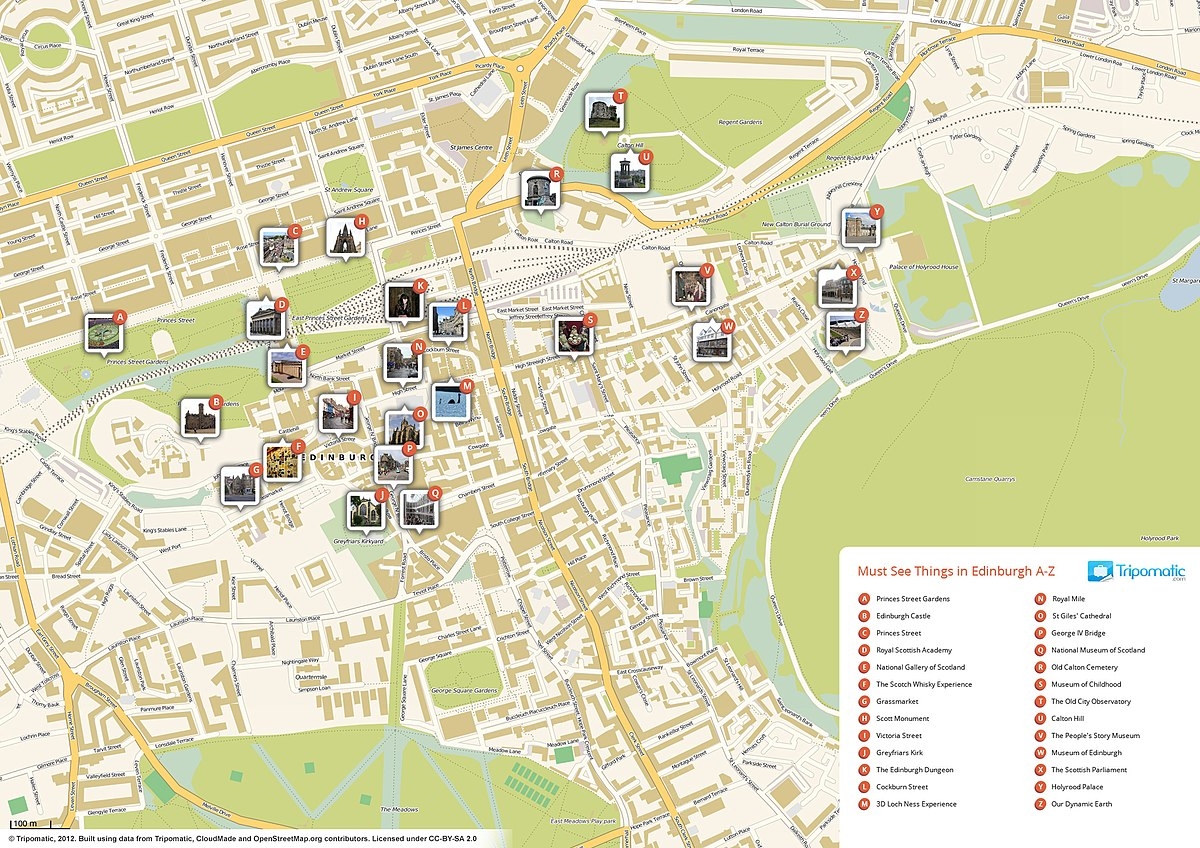 Edinburgh City Map Printable