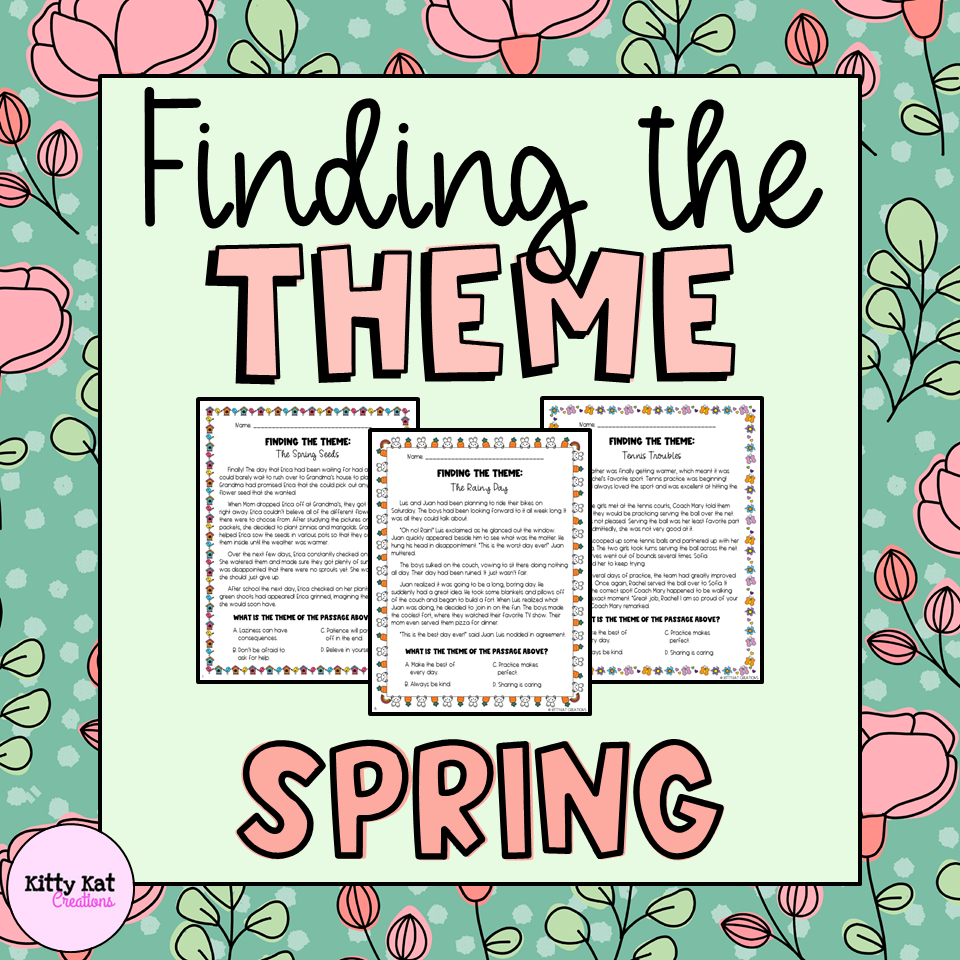 Printable Theme Worksheets Pdf