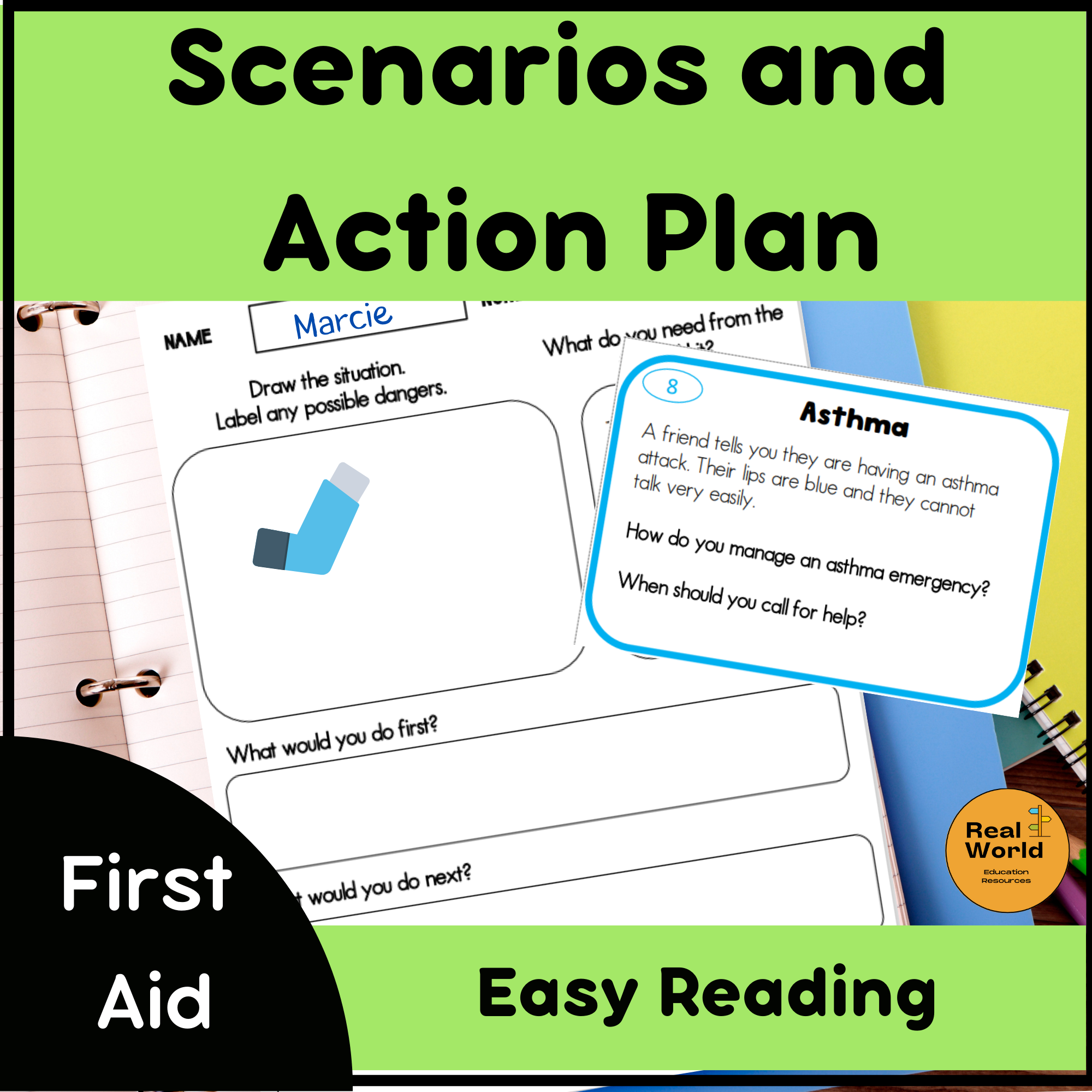 First Aid Scenarios And Action Plan Cards Made By Teachers