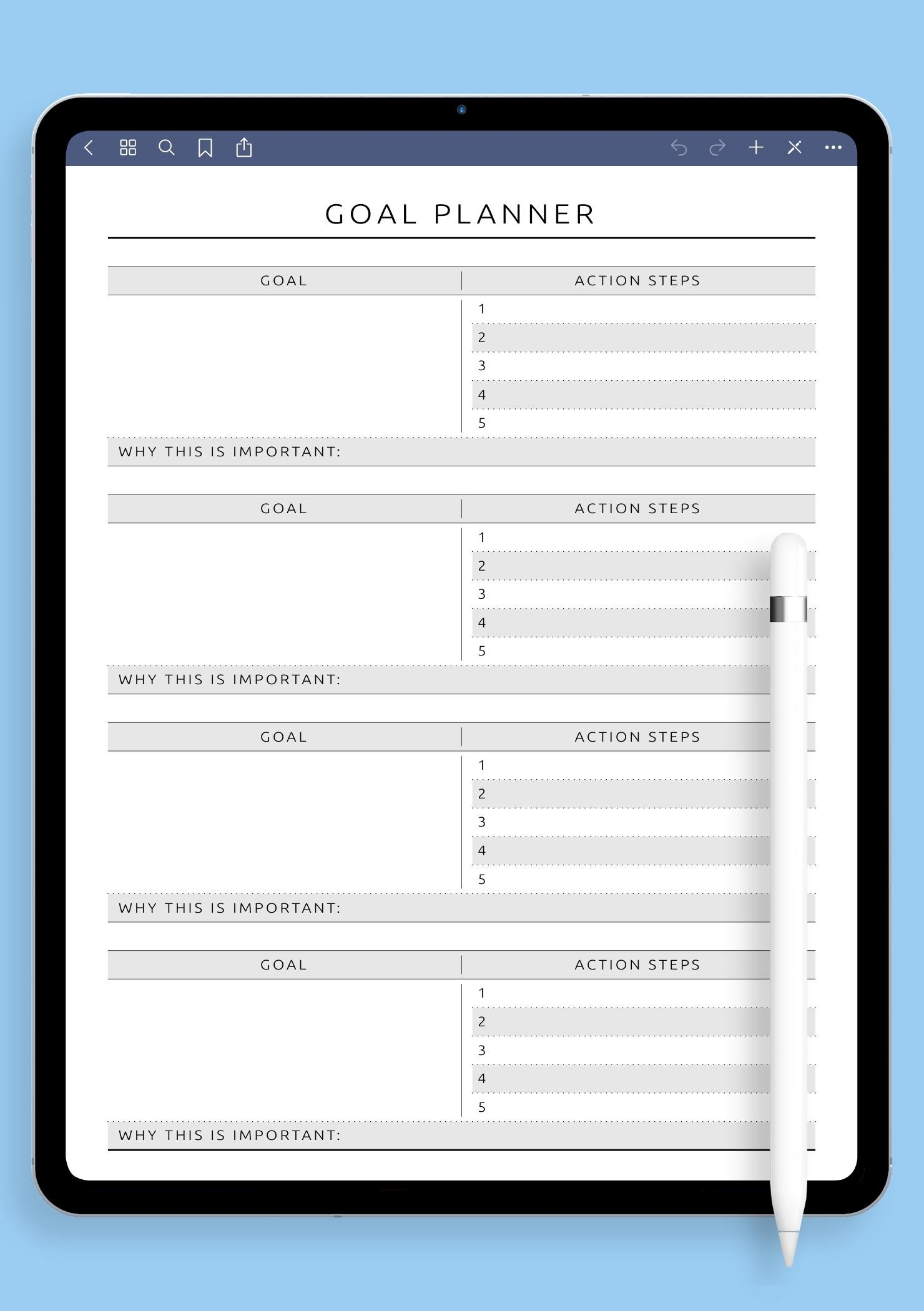 Fitness Goal Planner PDF Build A Routine That Fits Your Life