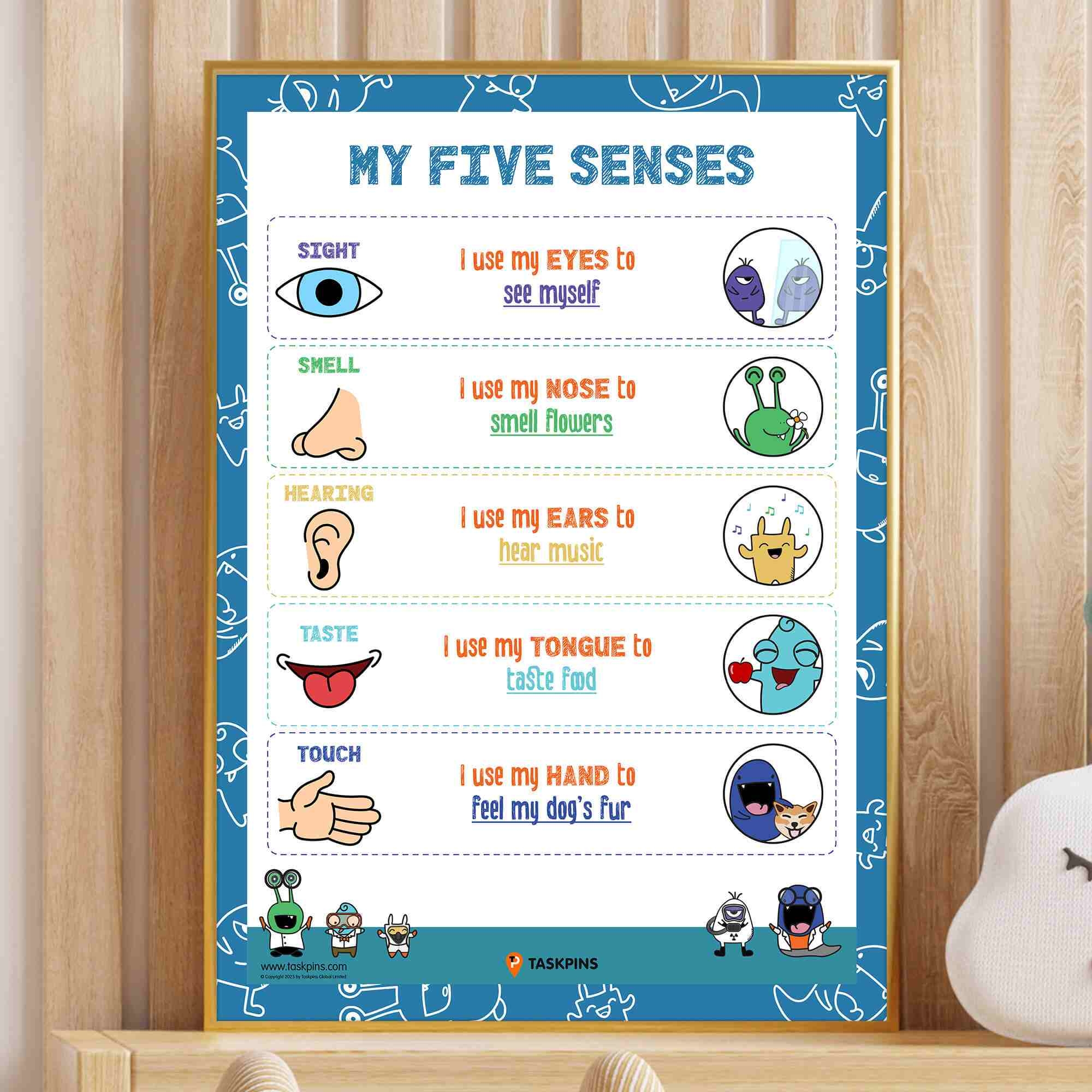 Five Senses Poster Printable Chart