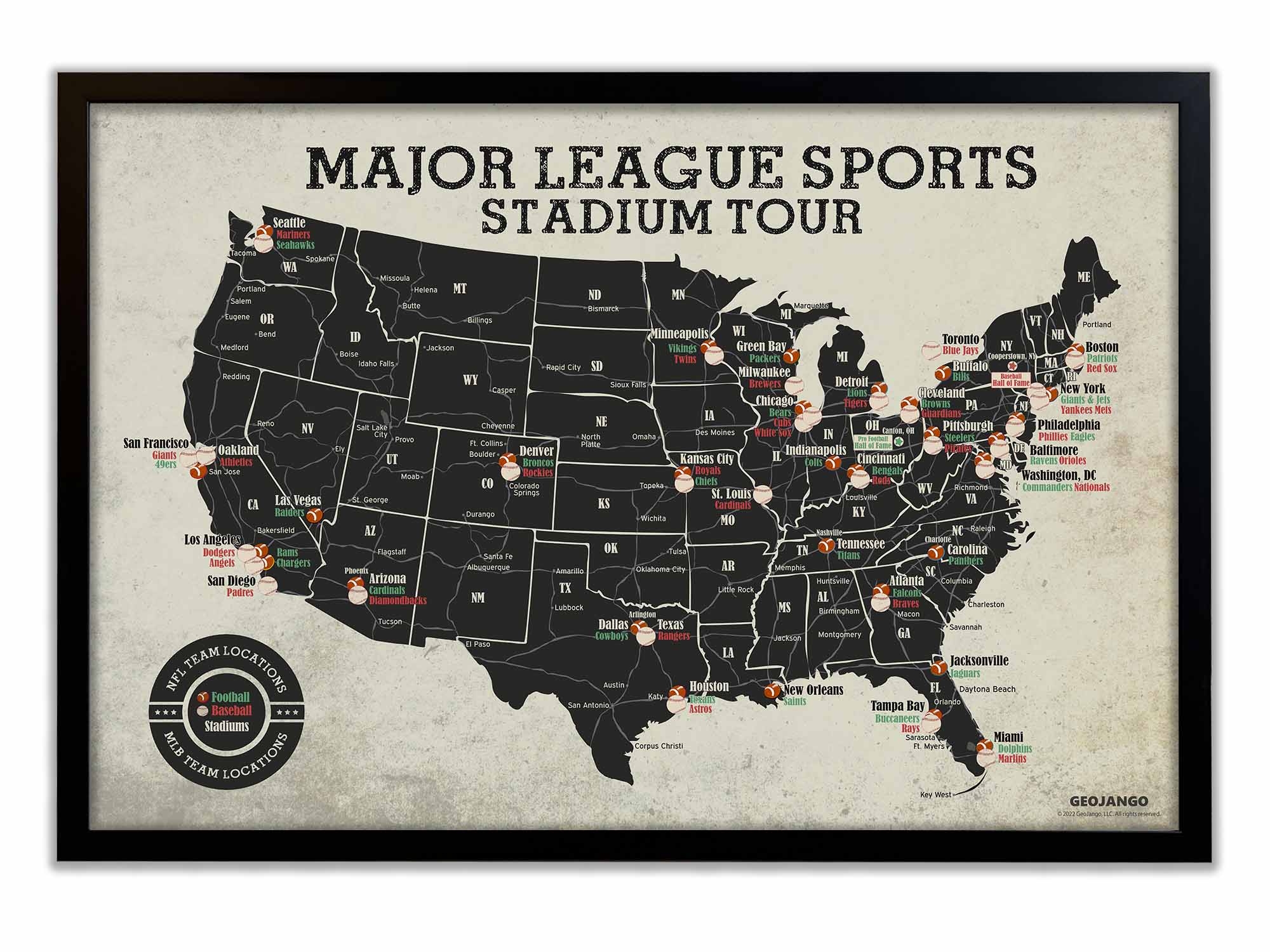 Free Printable Map Of Mlb Stadiums