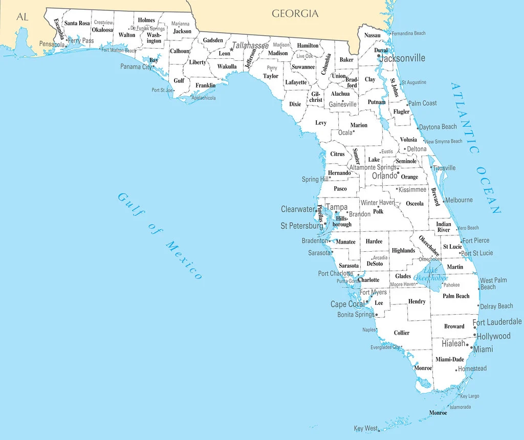 Florida Printable Map