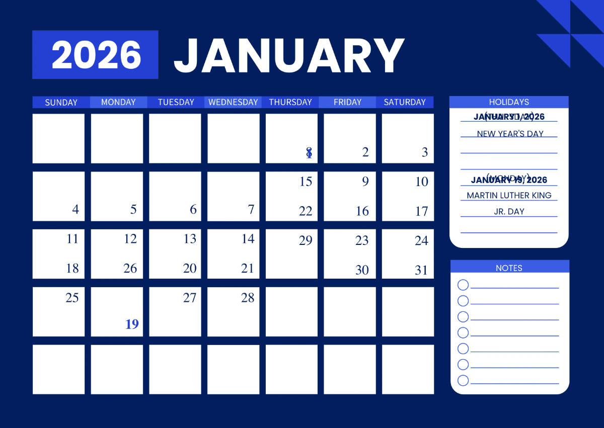 2026 Printable Calendar With Holidays Pdf