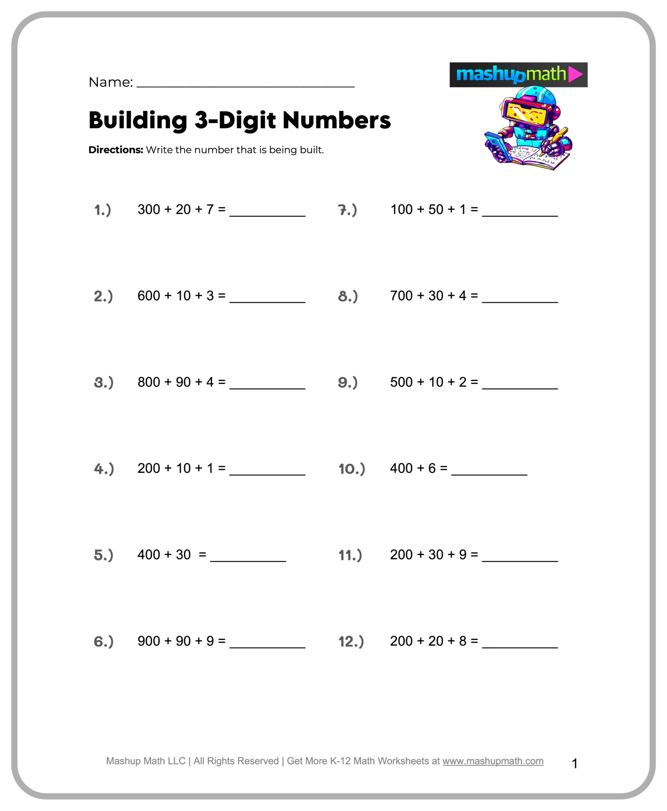 Free 4th Grade Math Worksheets Printable Mashup Math Free 4th Grade Math Worksheets Printable Mashup Math