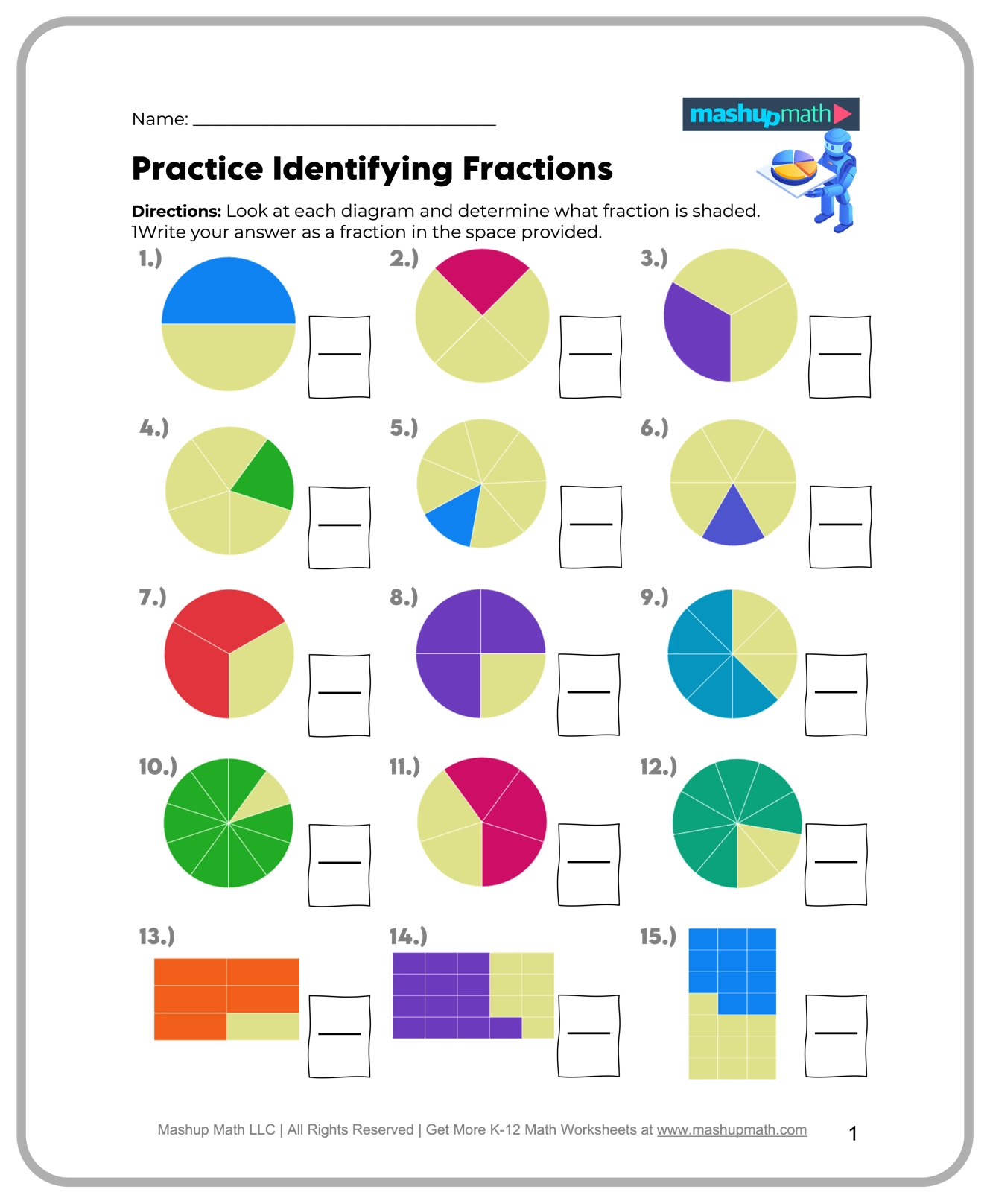 Free 4th Grade Math Worksheets Printable Mashup Math
