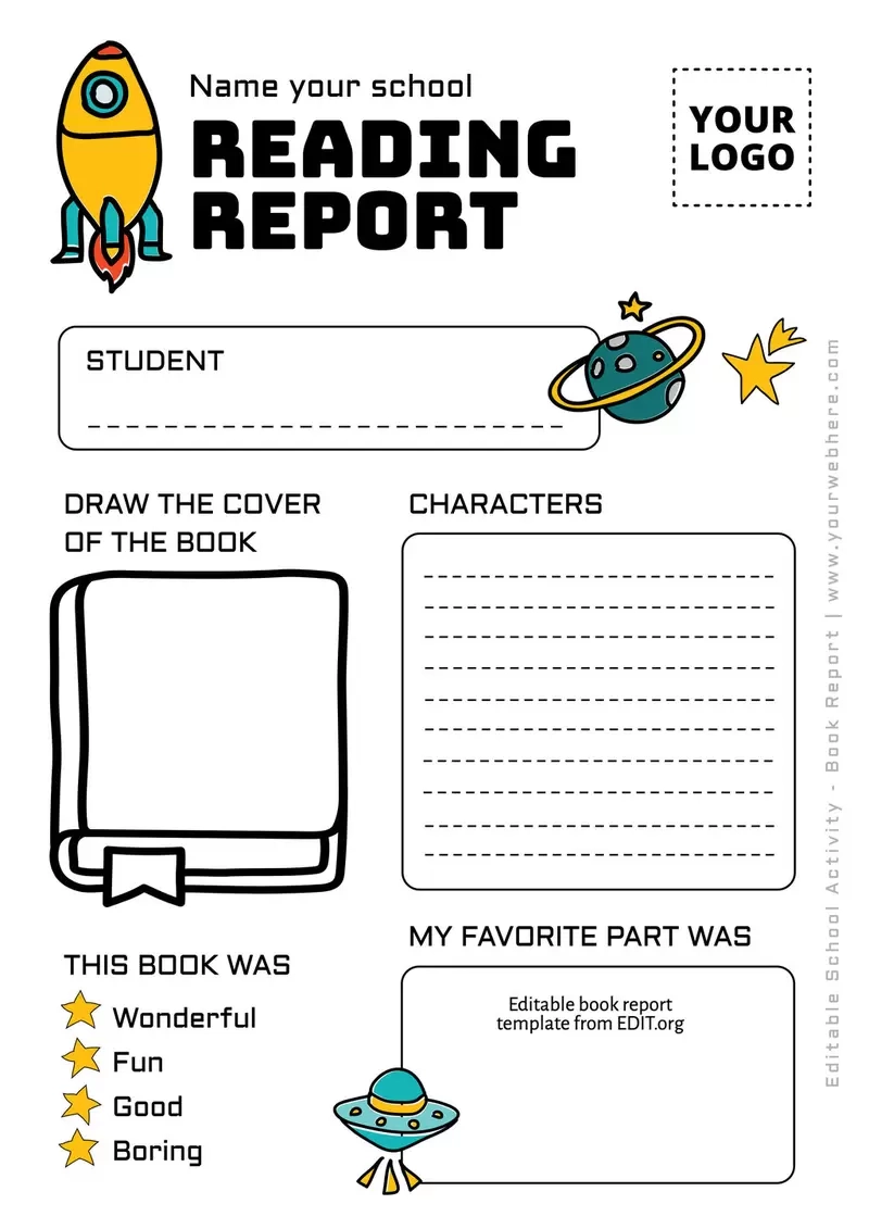 Free Book Report Templates To Customize