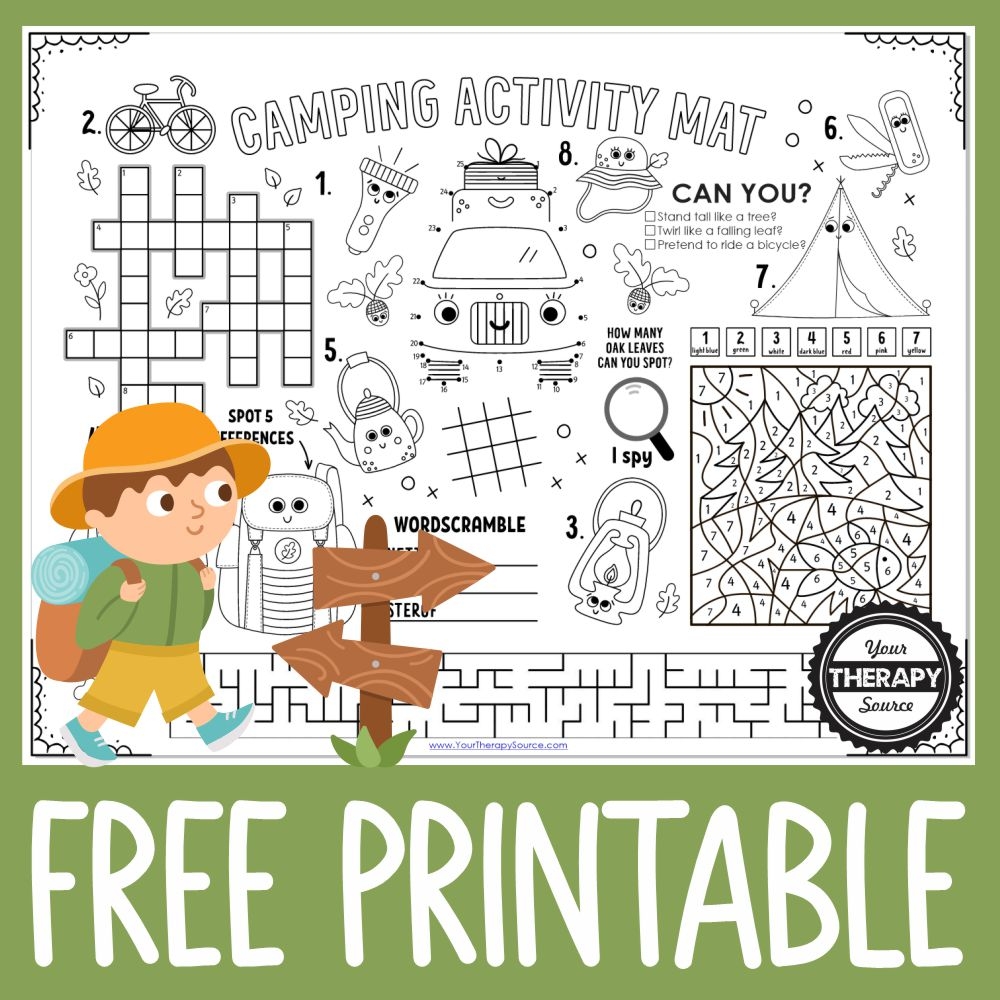 Free Printable Camping Worksheets