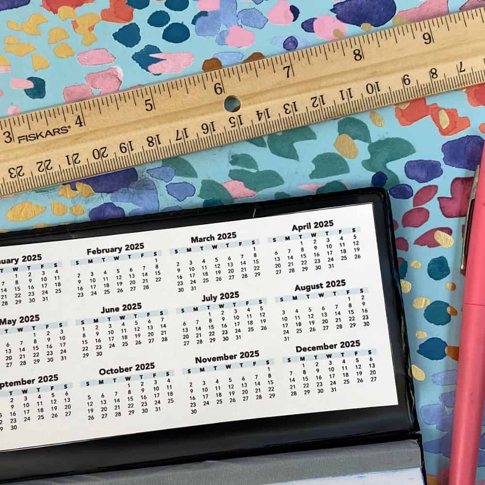 Checkbook Calendar Printable