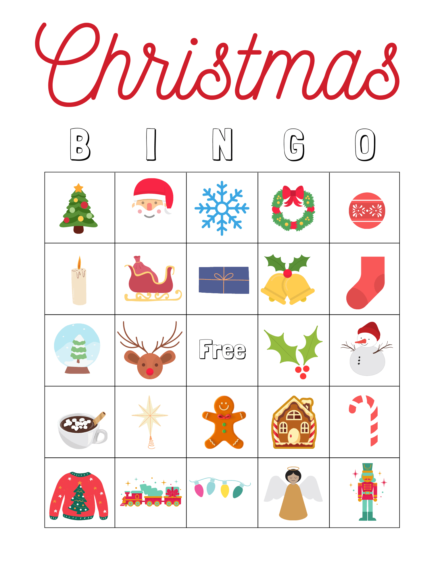 Christmas Bingo Sheets Printable