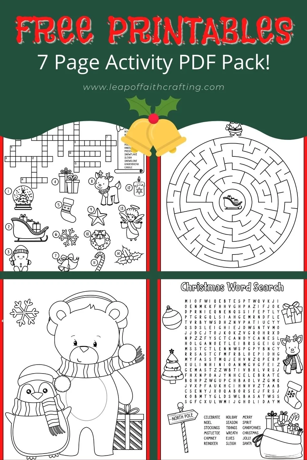 FREE Christmas Worksheets Coloring Sheets Word Search More Leap Of Faith Crafting
