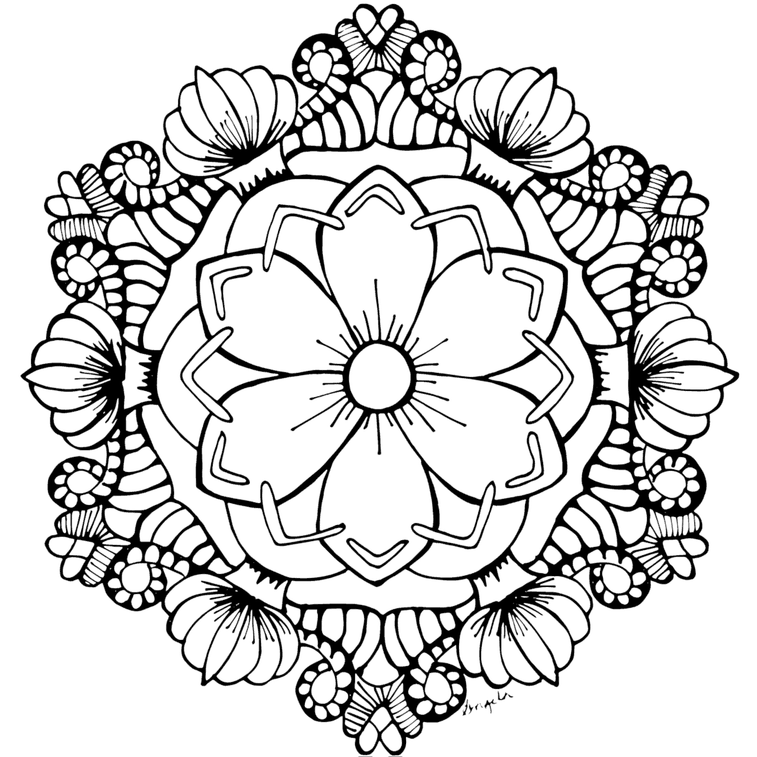 Free Coloring Pages For You To Print Monday Mandala