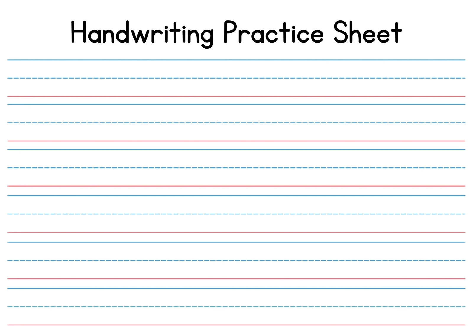 Free Custom Printable Handwriting Worksheet Templates Canva