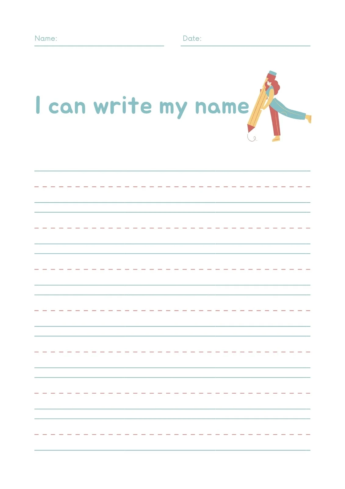 Printable Writing Practice Sheets