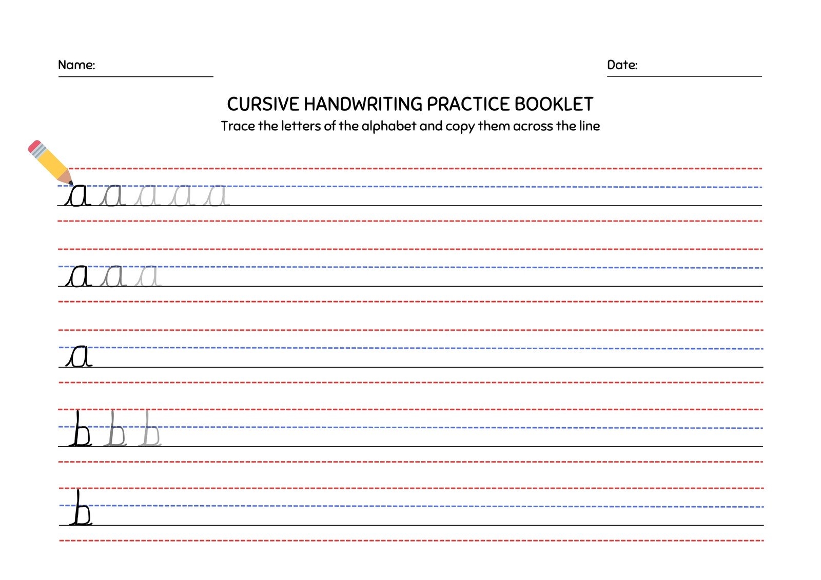 Handwriting Sheets For Kindergarten Printable