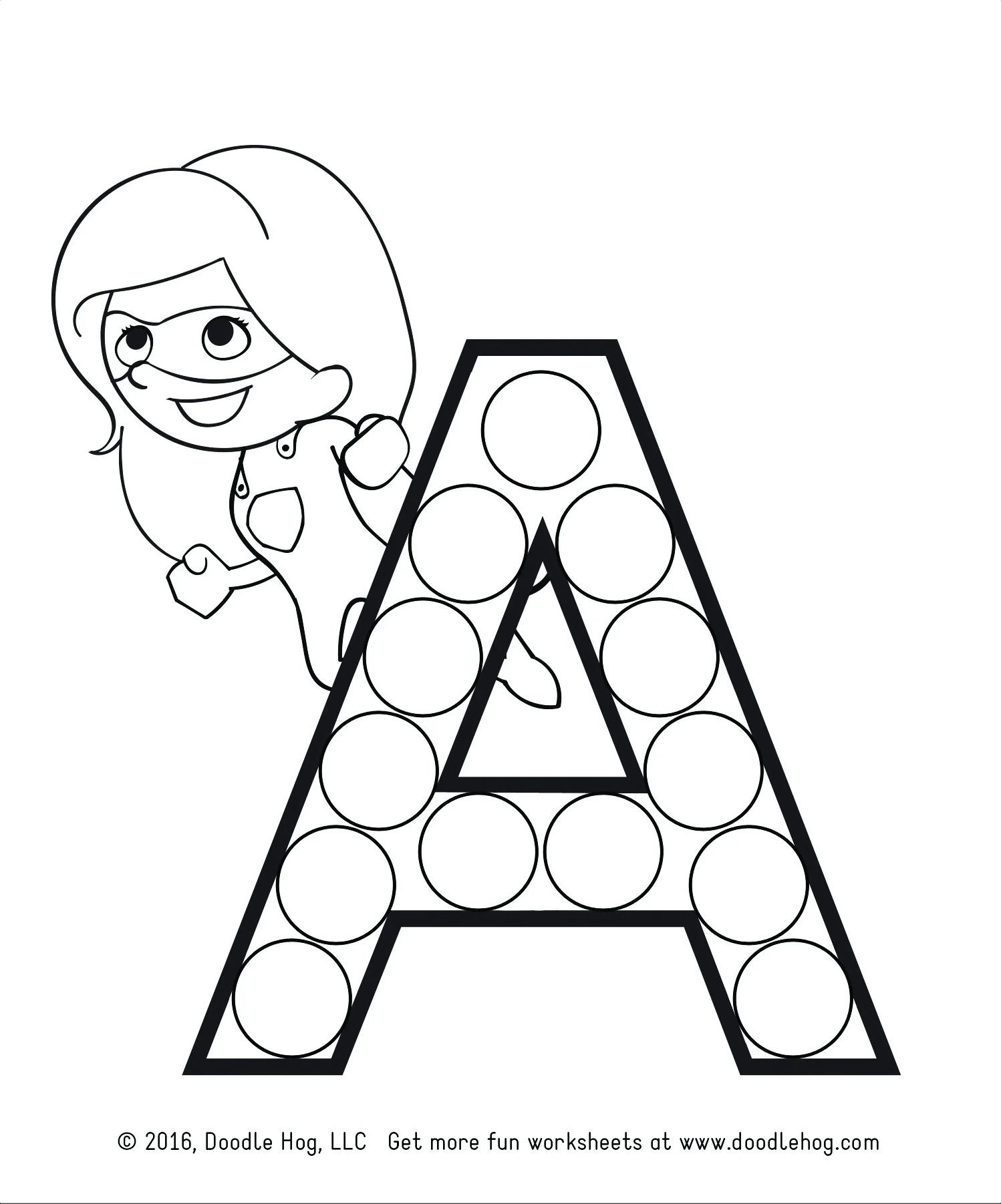 Free Download Upper Case Letter Superhero Alphabet Dot Worksheets Doodle Hog